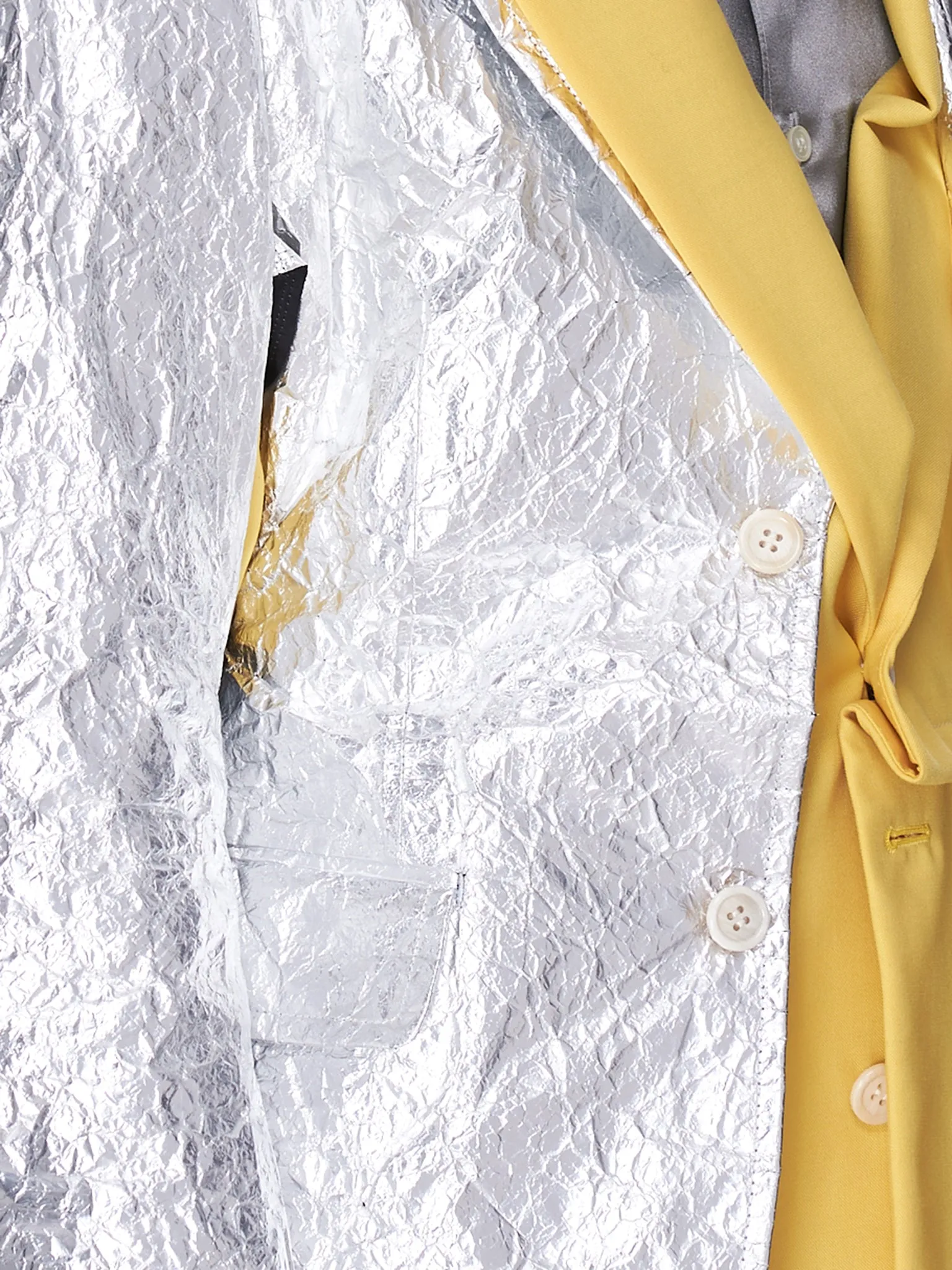 Chrome/Yellow Double Layer Blazer (PG-J009-051-YELLOW-SILVER) sold by lorenzo product image thumbnail 4