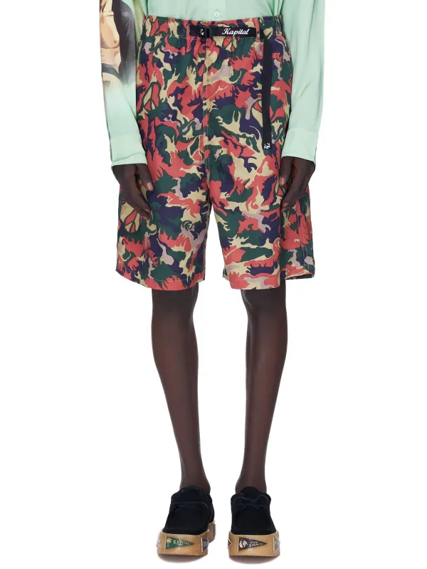 Quick Dry Taffeta Shorts (K2104SP092-MULTI) made by Kapital