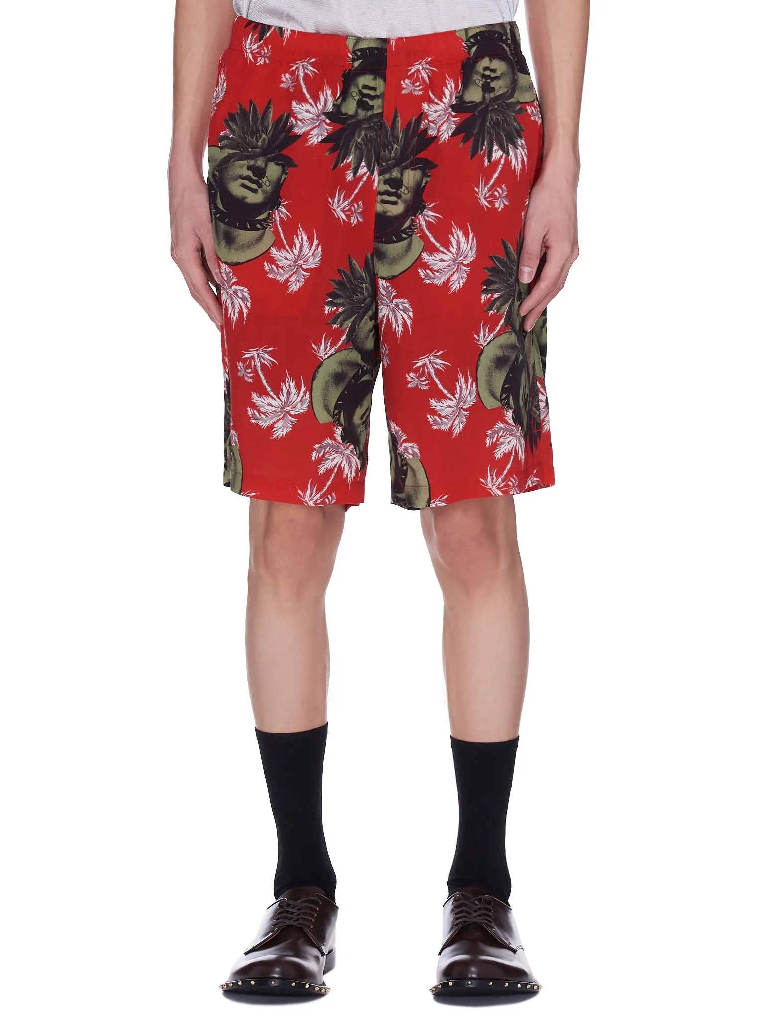 Graphic Print Lounge Shorts (UC1A4508-1-RED-BASE) sold by lorenzo