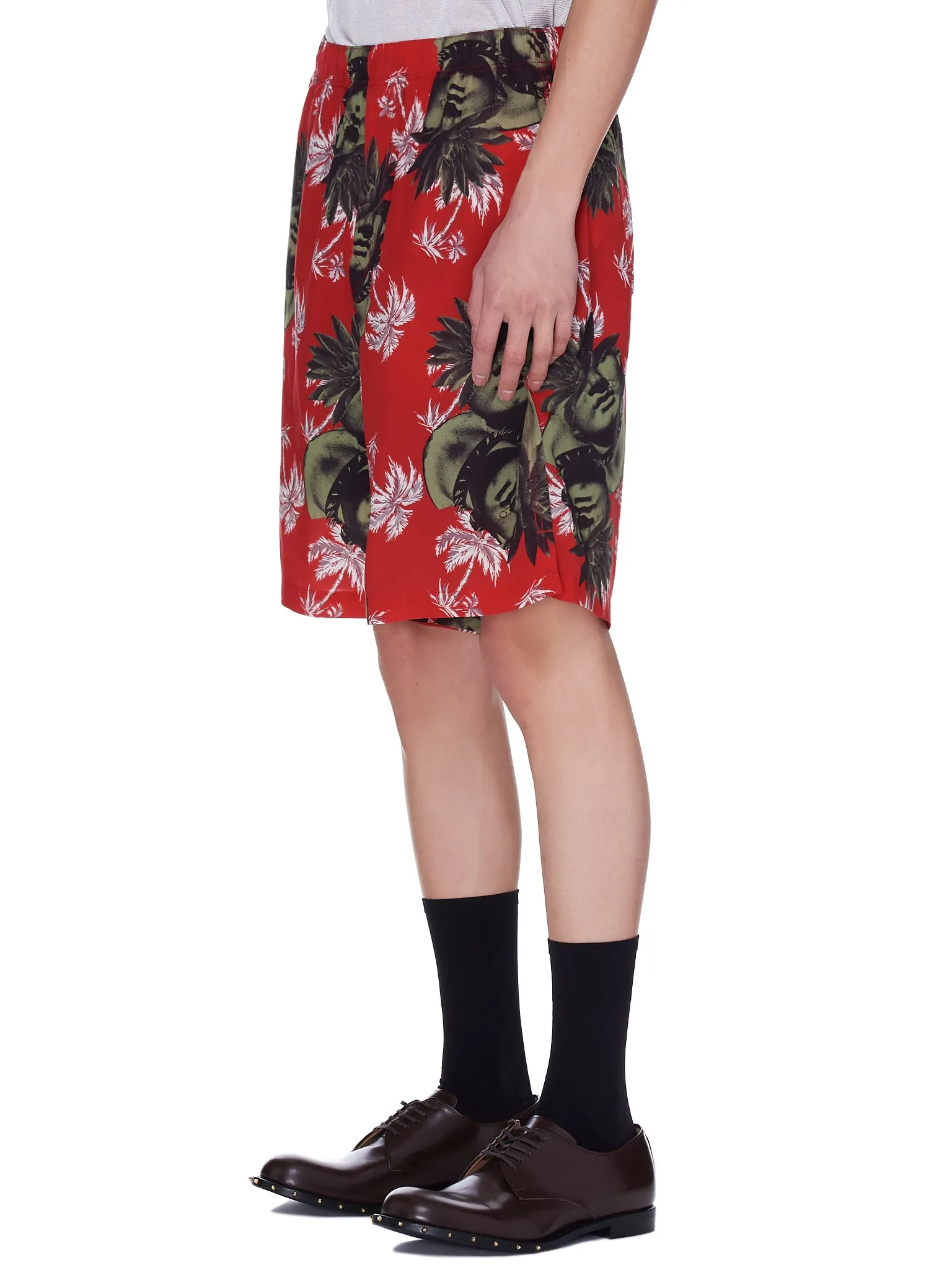 Graphic Print Lounge Shorts (UC1A4508-1-RED-BASE) sold by lorenzo product image thumbnail 2