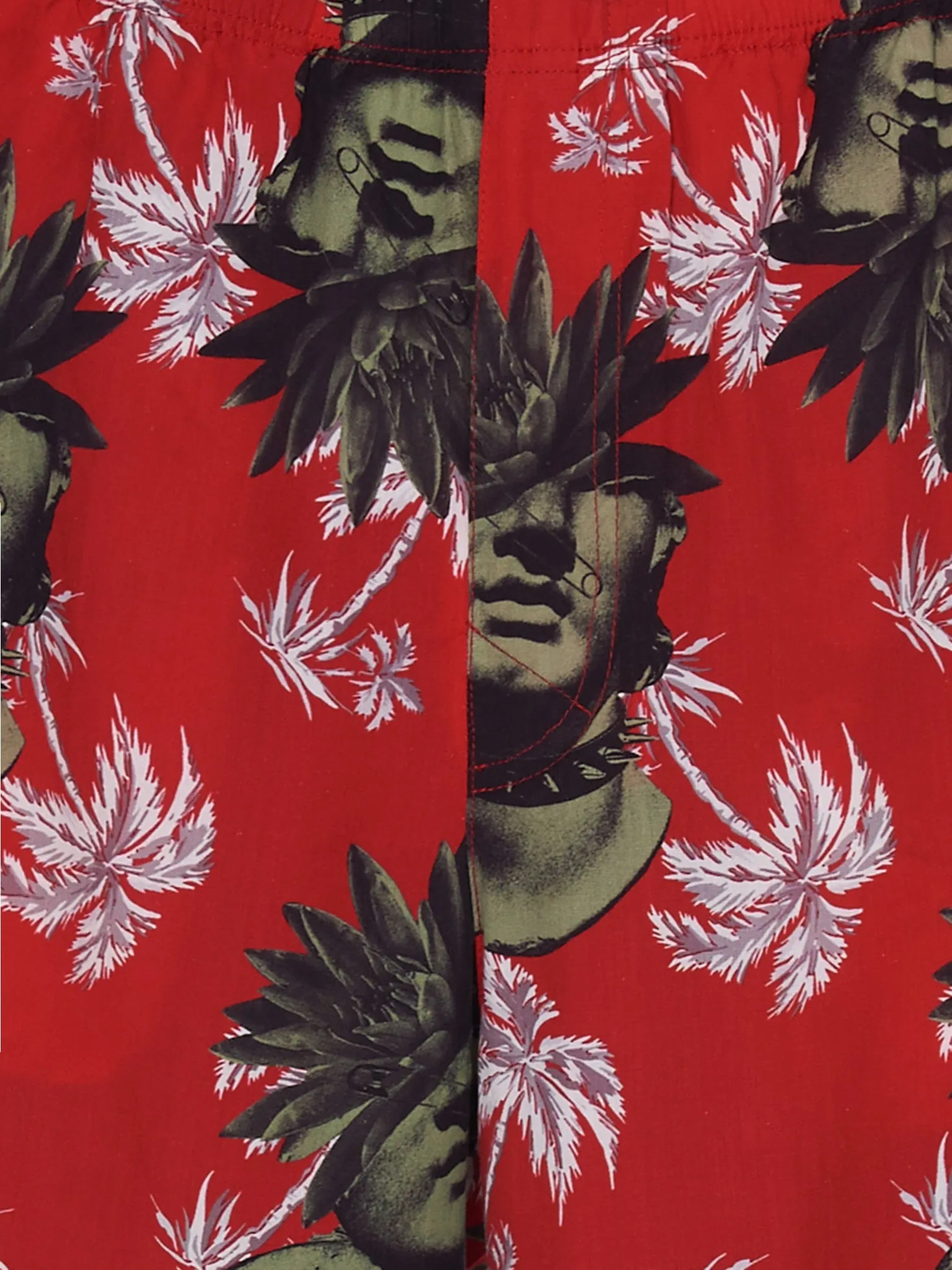 Graphic Print Lounge Shorts (UC1A4508-1-RED-BASE) sold by lorenzo product image thumbnail 5