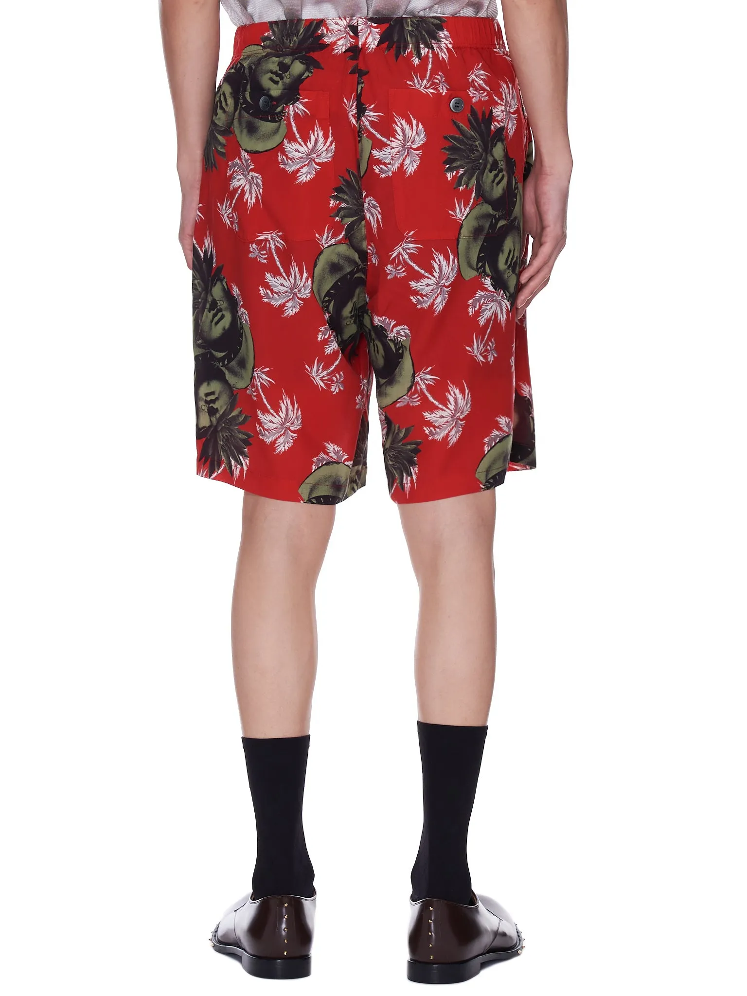 Graphic Print Lounge Shorts (UC1A4508-1-RED-BASE) sold by lorenzo product image thumbnail 3