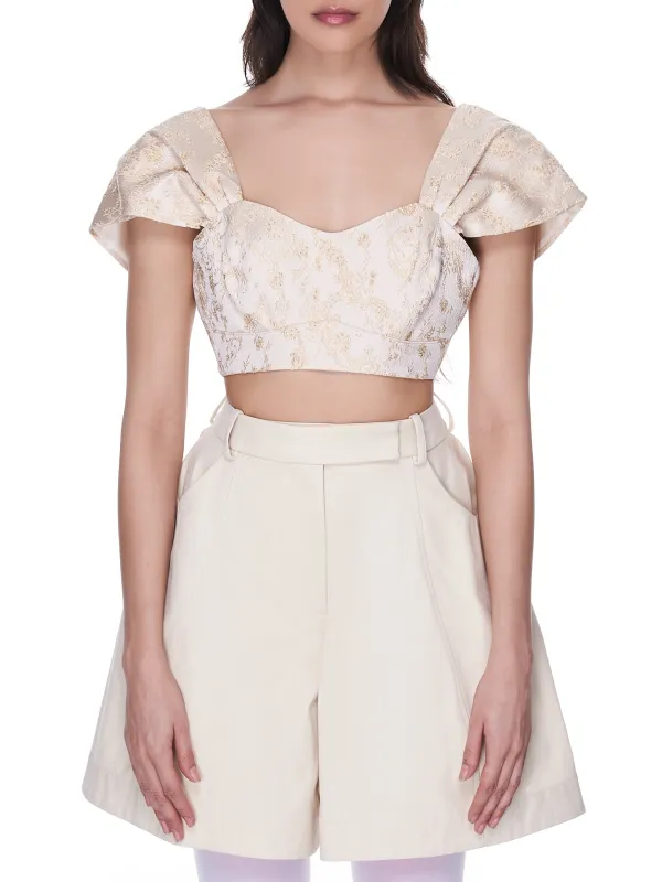 Bustier Cropped Top (5046-0423-GOLD) sold by lorenzo