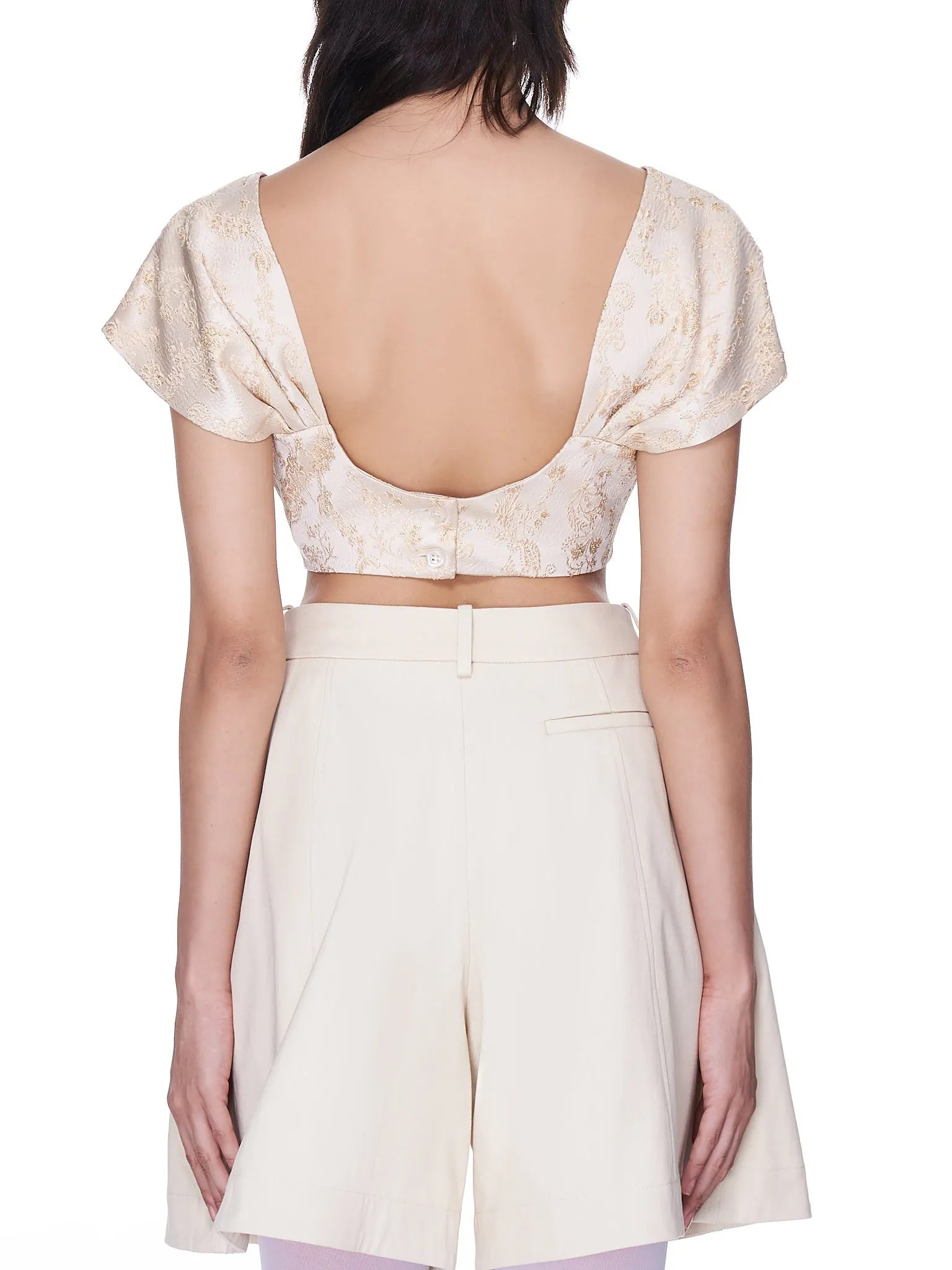 Bustier Cropped Top (5046-0423-GOLD) sold by lorenzo product image thumbnail 3