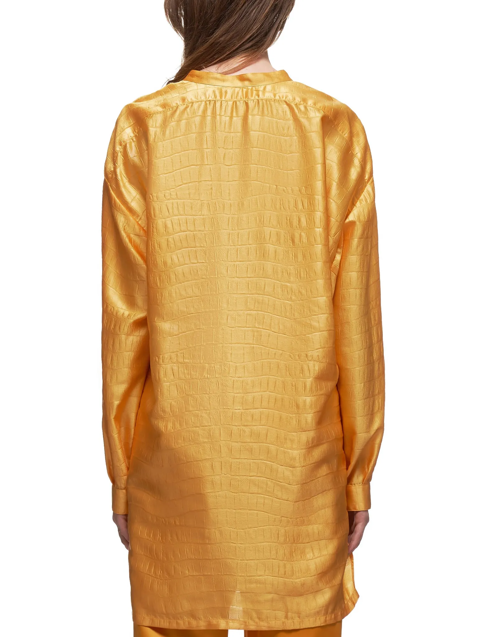 Satin Azra Embossed Tunic Shirt (16IA3108-APRICOT) sold by lorenzo product image thumbnail 3