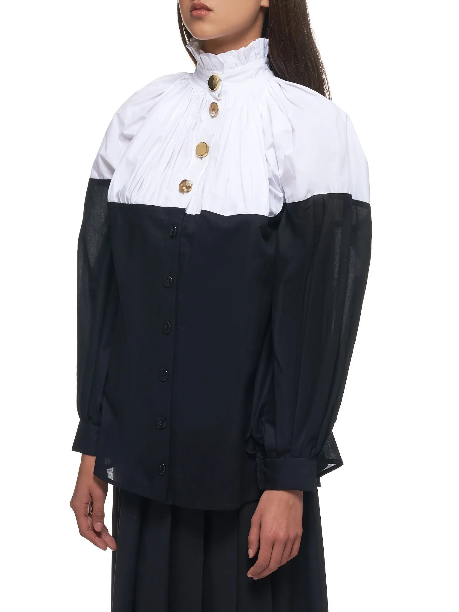 Hybrid Shirt (06-19-WHITE-BLACK) sold by lorenzo product image thumbnail 2