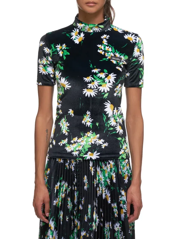 Velour Daisy Top (60-DAISY-BLACK) sold by lorenzo