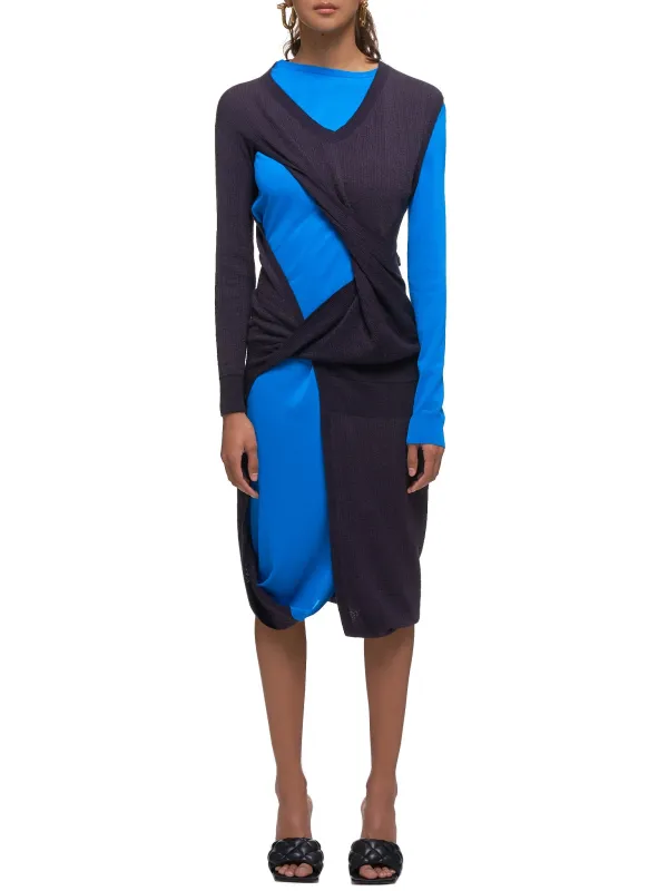 Deconstructed Dress (592184VKHH0-DARK-PURPLE-BLUE) sold by lorenzo