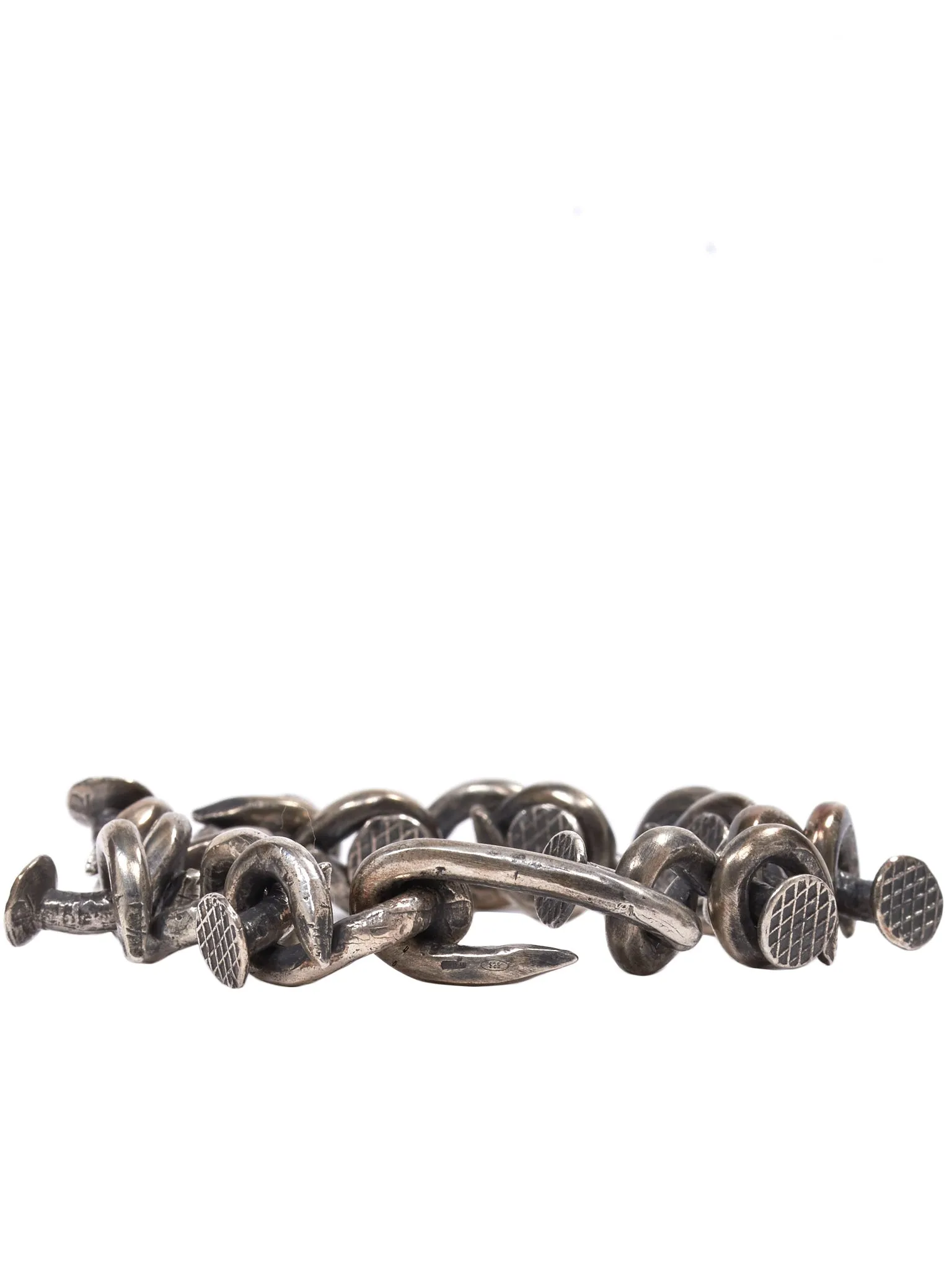 Nail Chain Bracelet (G-BR09B-OXIDIZED-SILVER) sold by lorenzo product image thumbnail 4