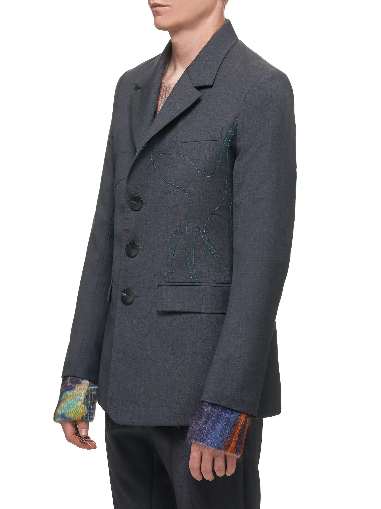 Saqui Suit Jacket (0302-N2006-GREY) sold by lorenzo product image thumbnail 2