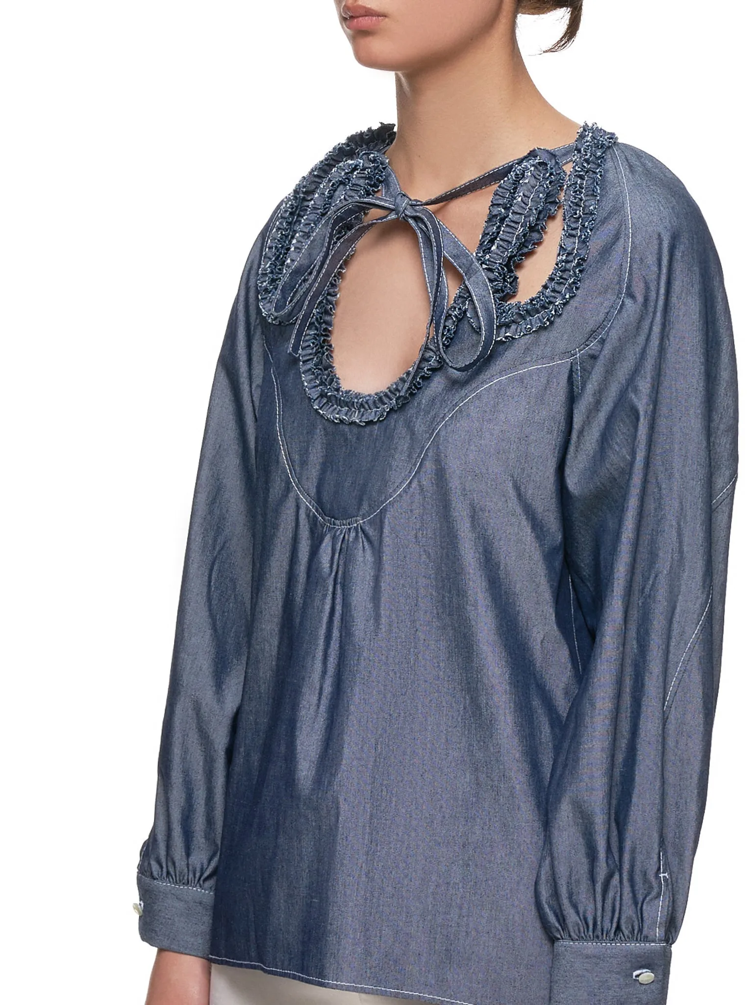 Ribbon Top (191-BL09-INDIGO) sold by lorenzo product image thumbnail 5