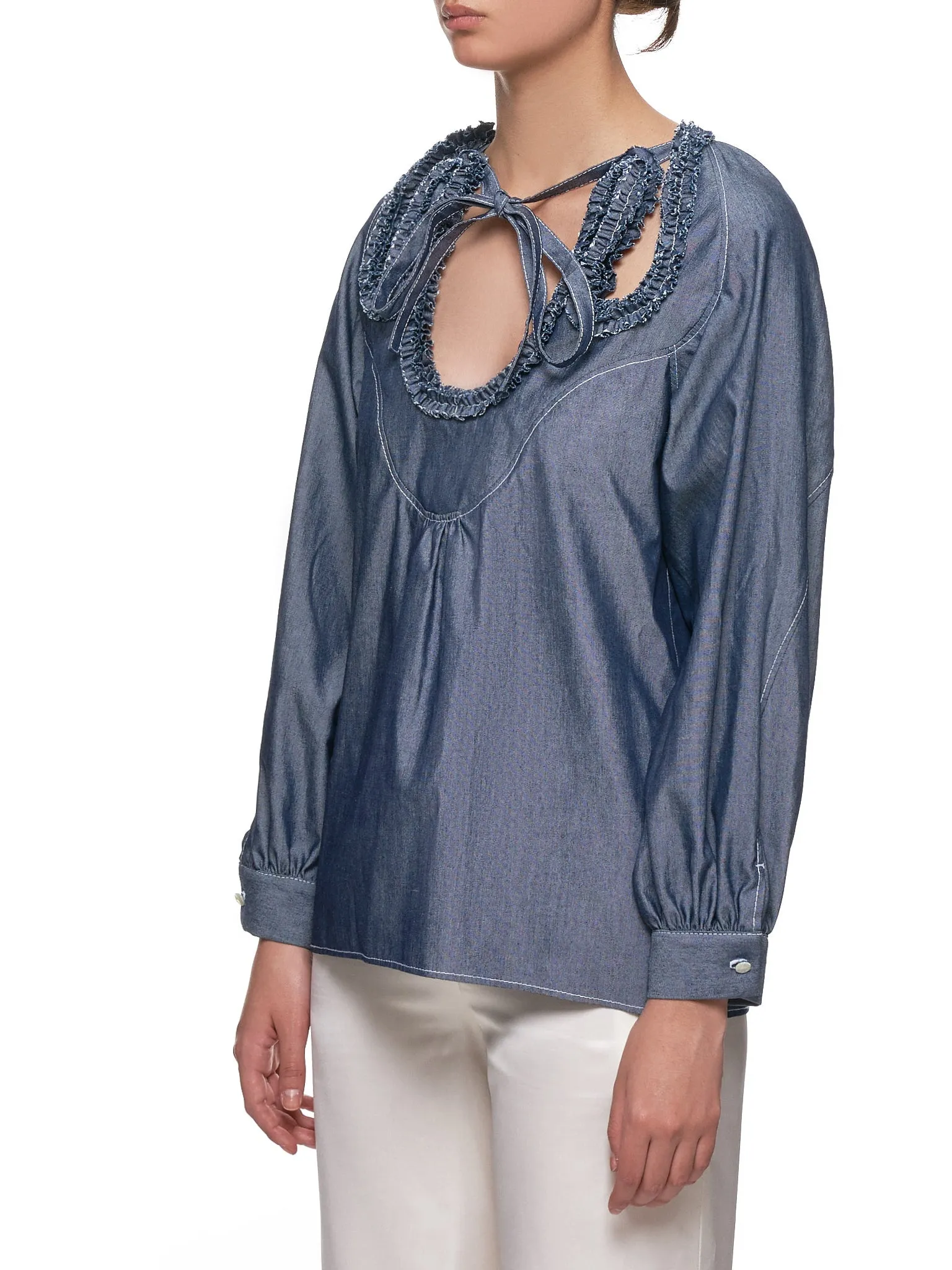 Ribbon Top (191-BL09-INDIGO) sold by lorenzo product image thumbnail 2