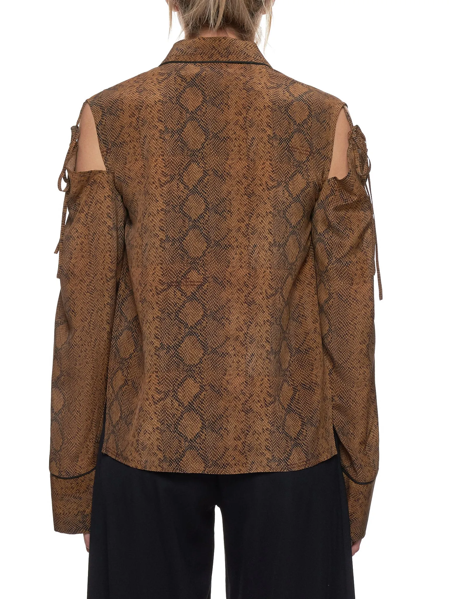 Split Shoulder Blouse (R0CA80-CDC-BROWN) sold by lorenzo product image thumbnail 3