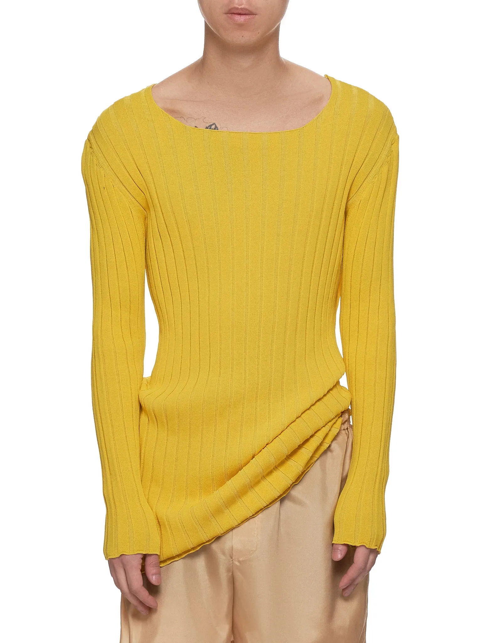 Knit Sweater (LDSSE19-15-YELLOW) sold by lorenzo