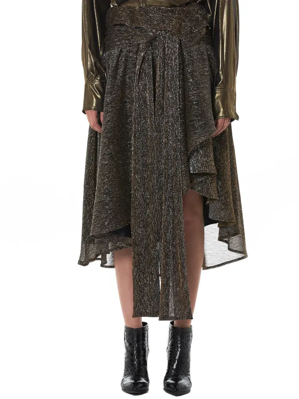 Flecked Lurex Sarong (W1455T00012-BROWN) sold by lorenzo