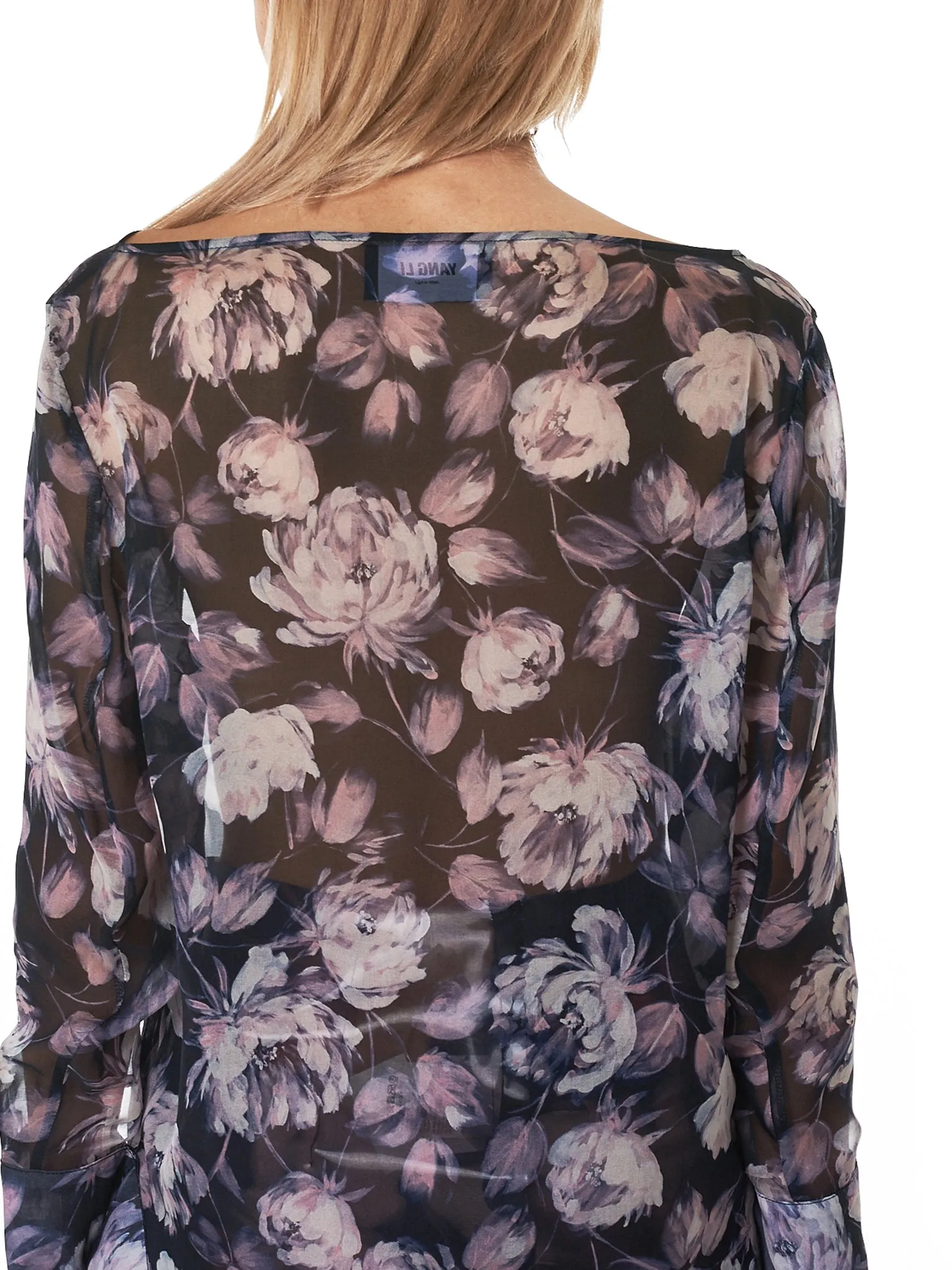 Slashed Cuff Blouse (F1151-FLOWER-PRINT) sold by lorenzo product image thumbnail 5
