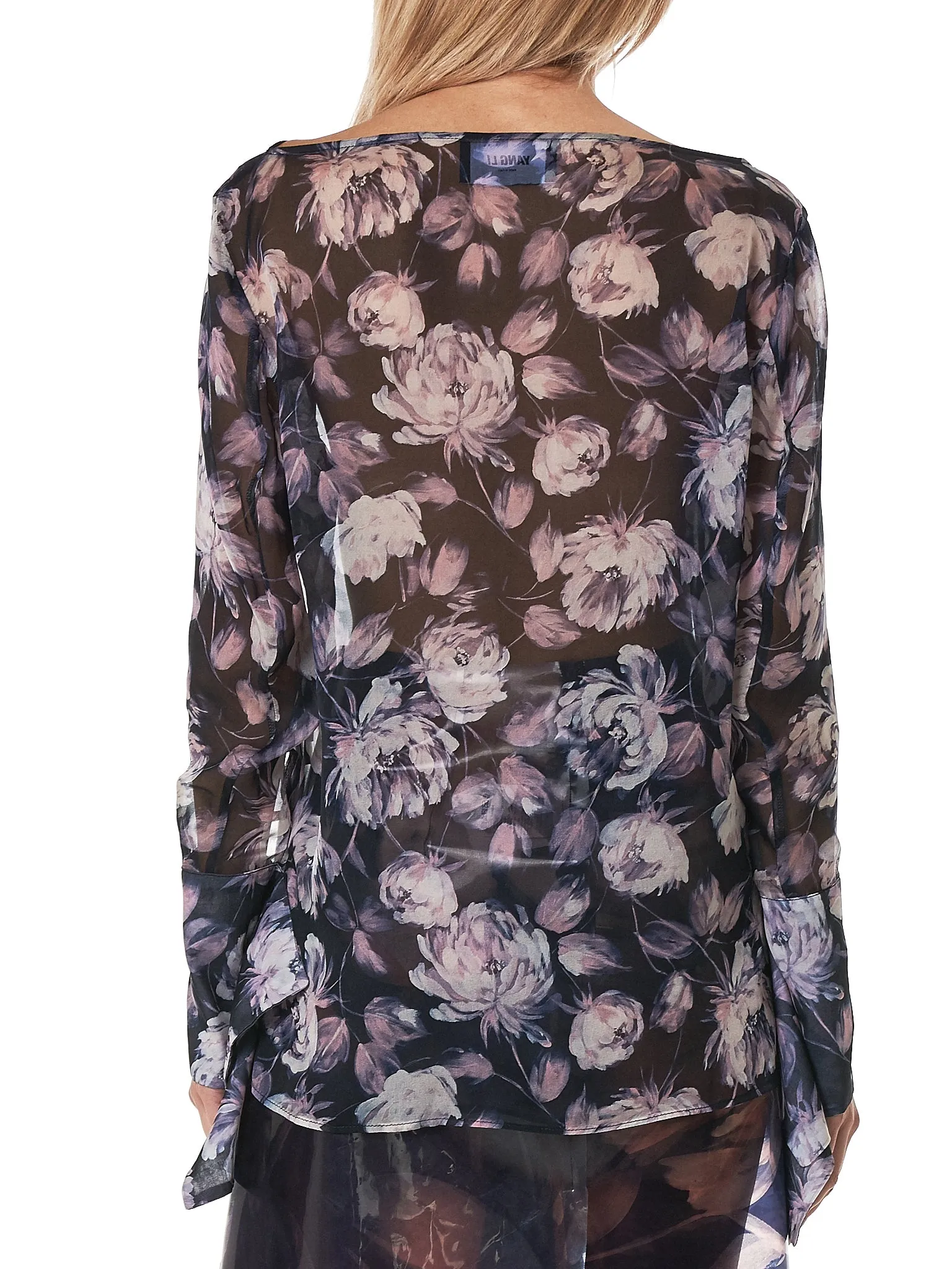 Slashed Cuff Blouse (F1151-FLOWER-PRINT) sold by lorenzo product image thumbnail 3
