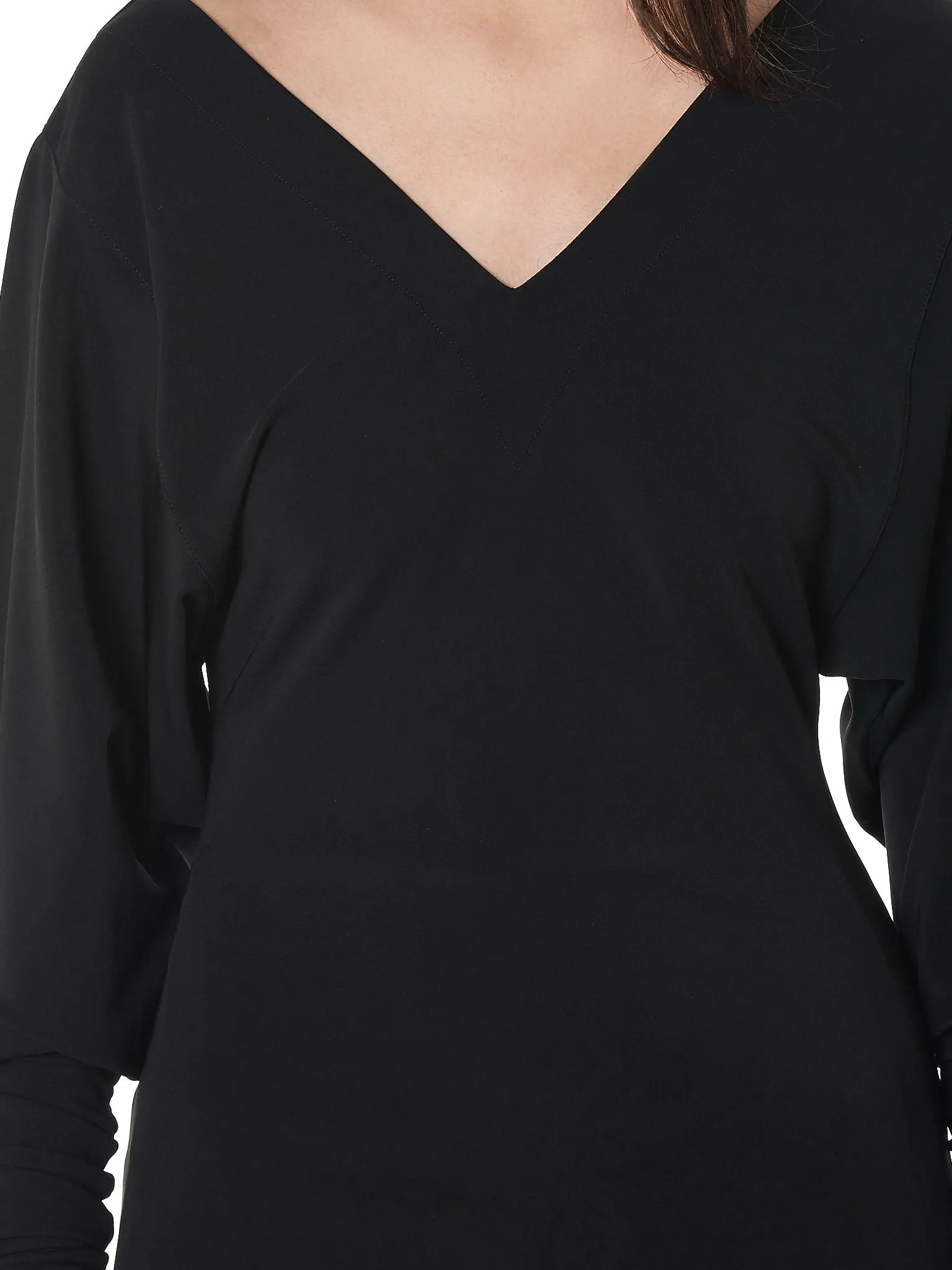 Ruched Sleeve Dress (SD-SV-BLACK) sold by lorenzo product image thumbnail 5