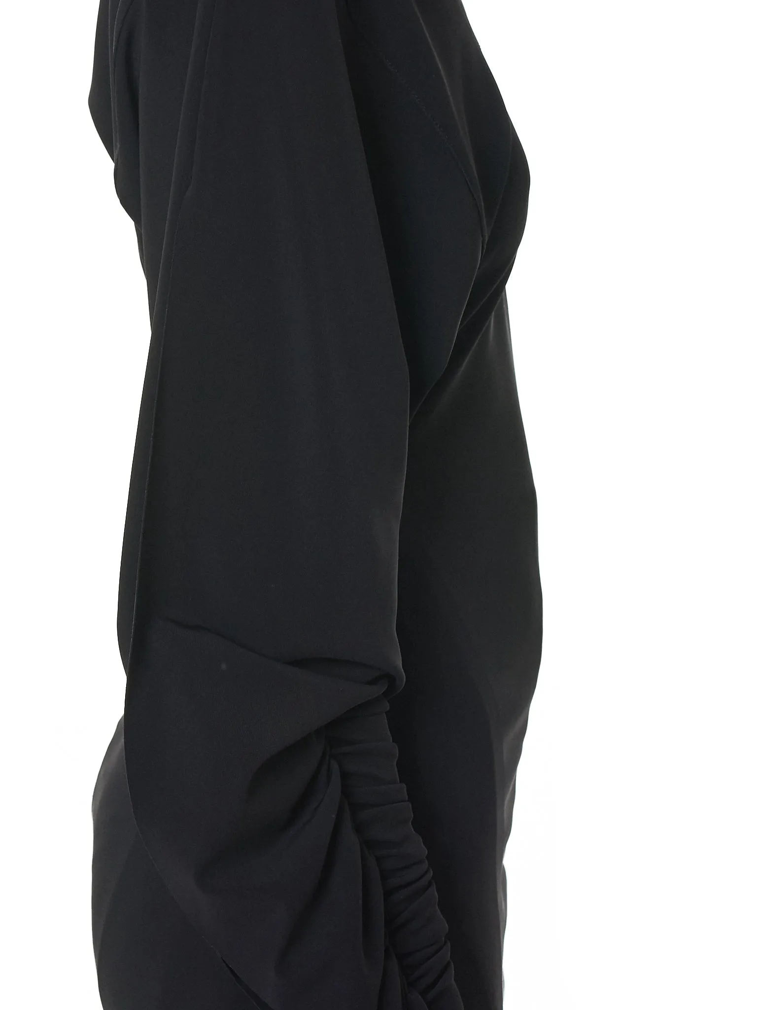 Ruched Sleeve Dress (SD-SV-BLACK) sold by lorenzo product image thumbnail 4