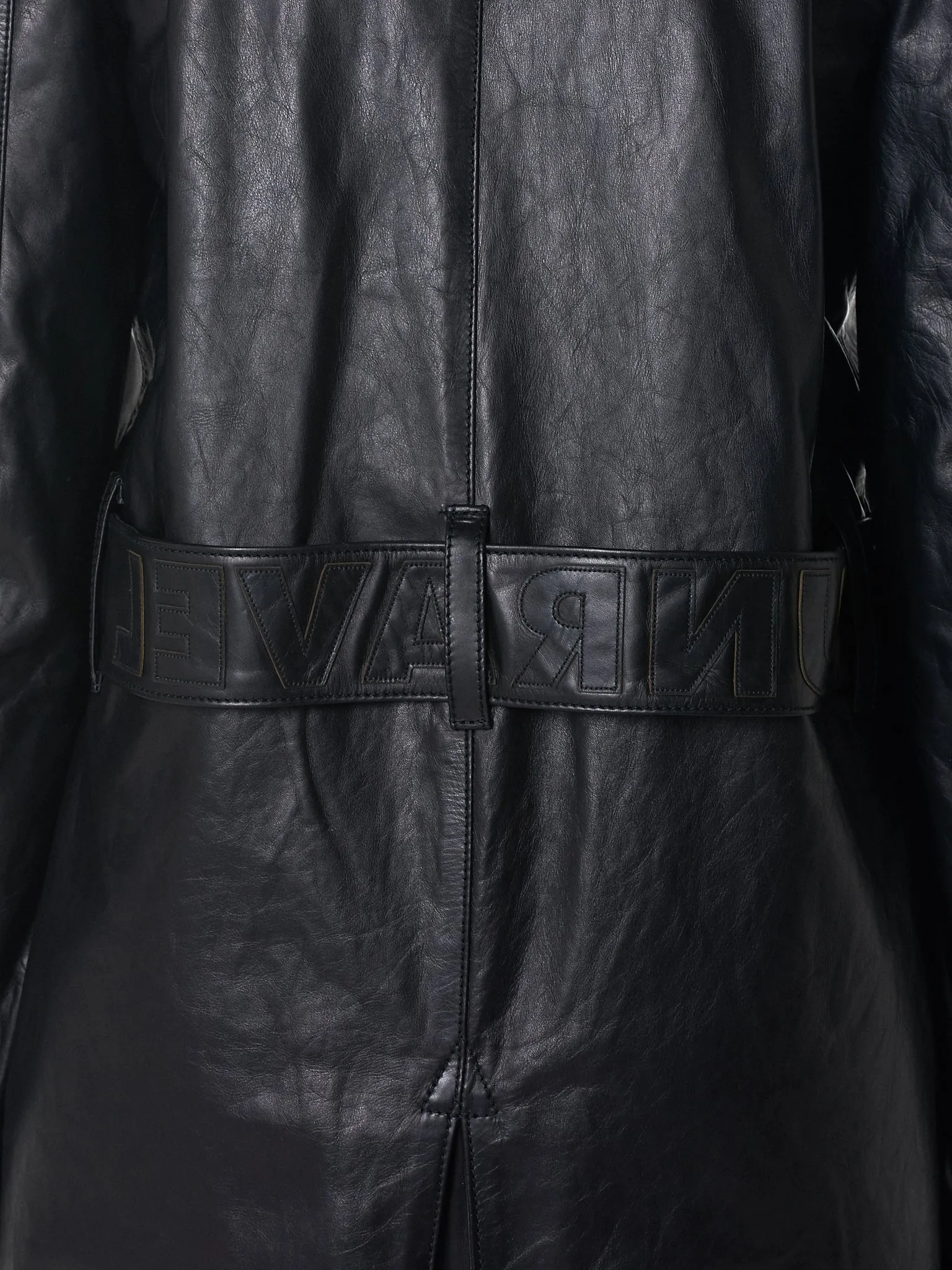Leather Trench Coat (UWJA007E18216001-BLACK) sold by lorenzo product image thumbnail 5
