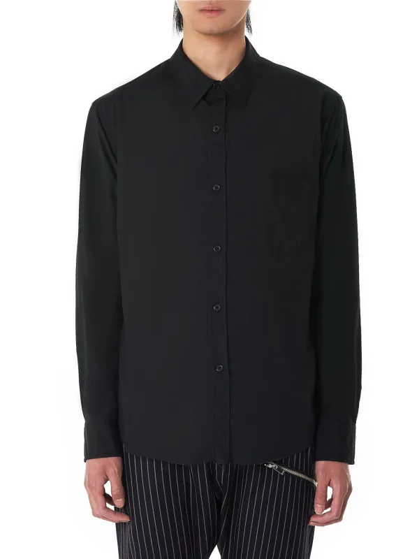 Smocked Yoke Shirt (SI-B01-001-BLACK) sold by lorenzo