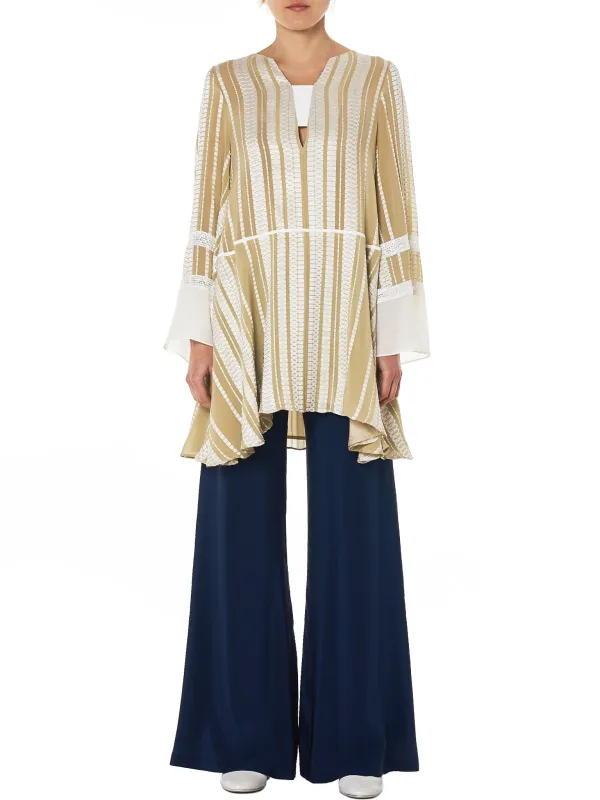 'Nymph' Loom Trim Blouse (CLDR213-NYMPH-LIGHT-GOLD) sold by lorenzo