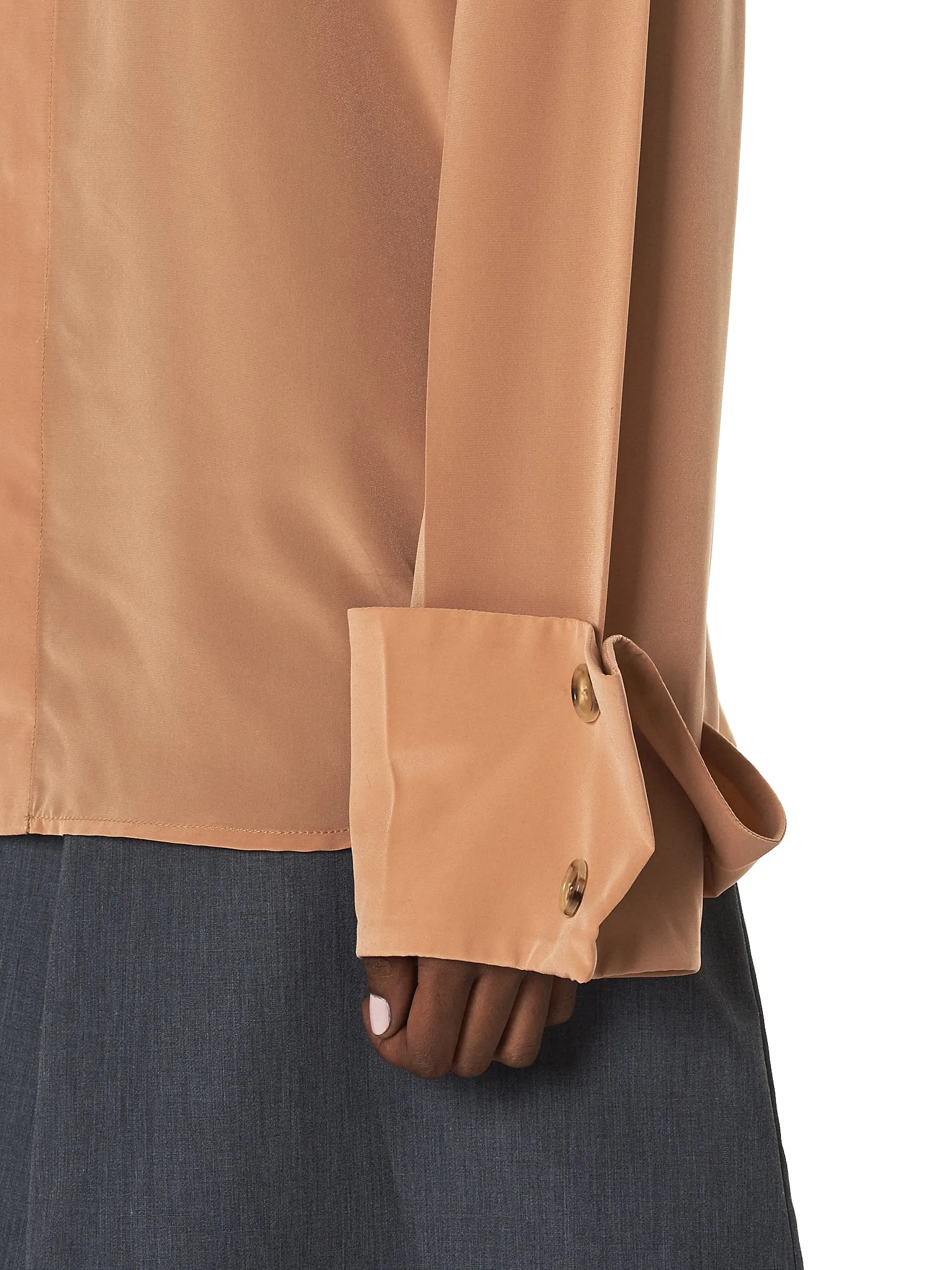 Flared Cuff Shirt (SH07-BEIGE) sold by lorenzo product image thumbnail 4