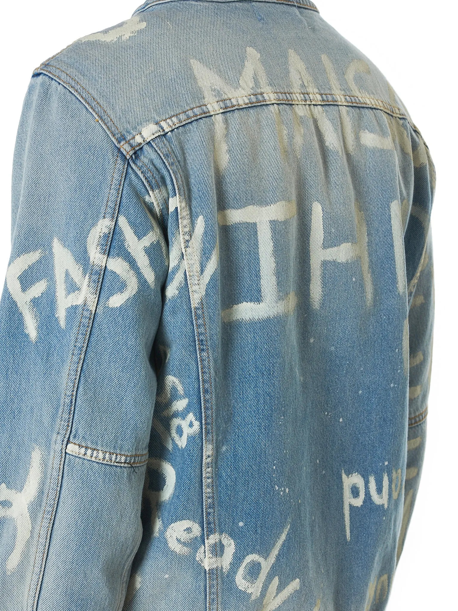 Printed Denim Jacket (NMS18611-DENIM-BLUE) sold by lorenzo product image thumbnail 5