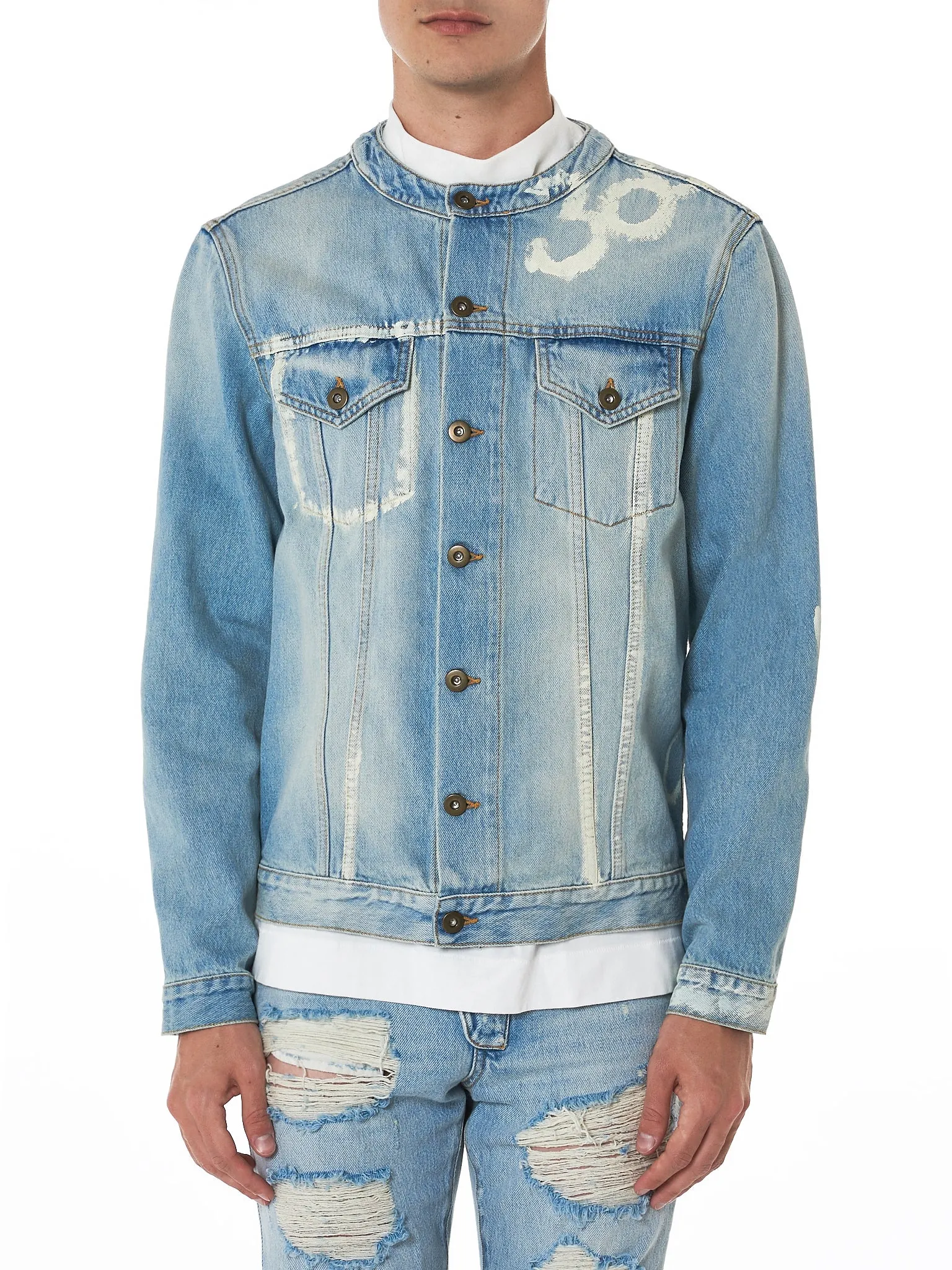 Printed Denim Jacket (NMS18611-DENIM-BLUE) sold by lorenzo