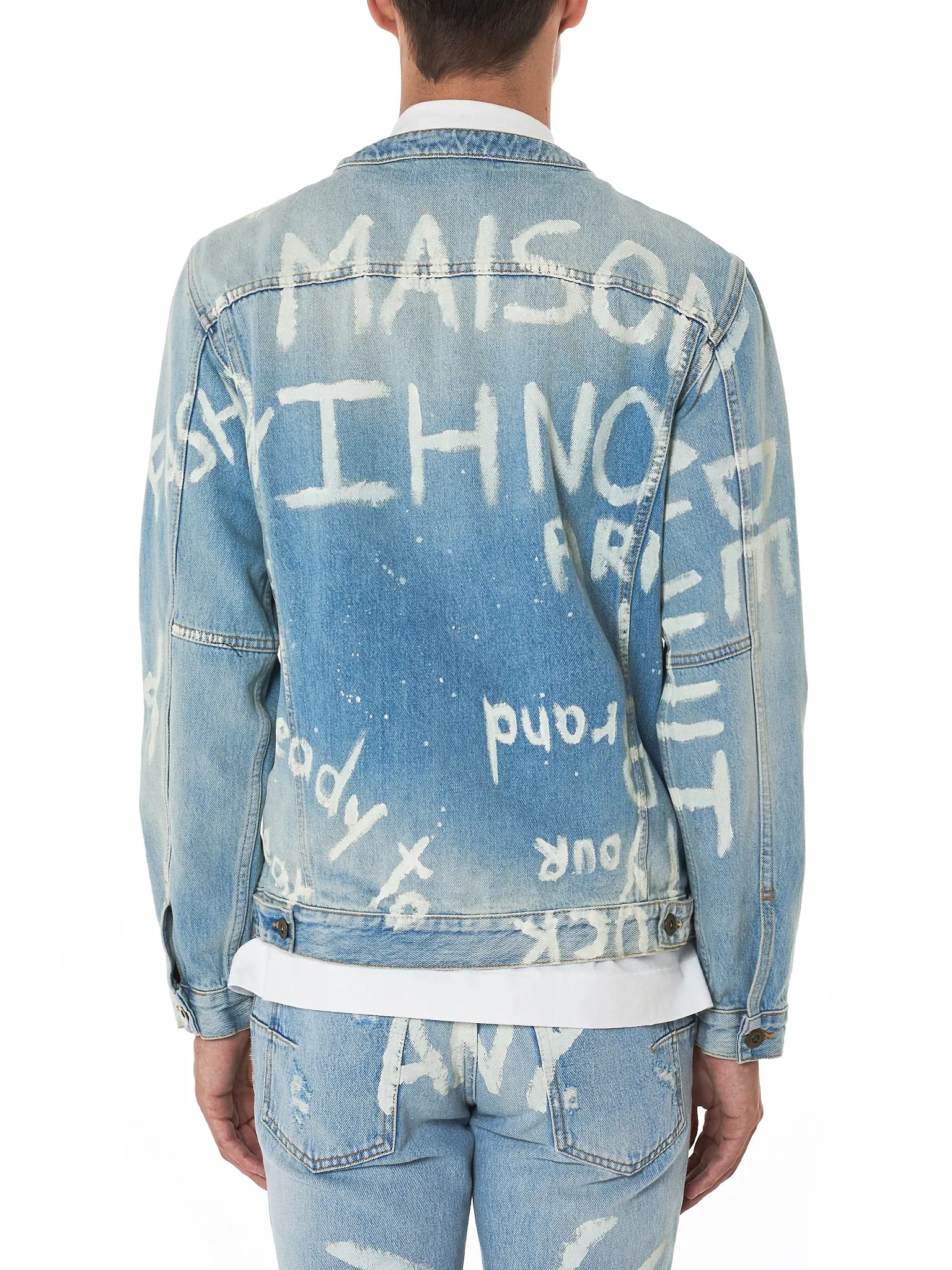 Printed Denim Jacket (NMS18611-DENIM-BLUE) sold by lorenzo product image thumbnail 3