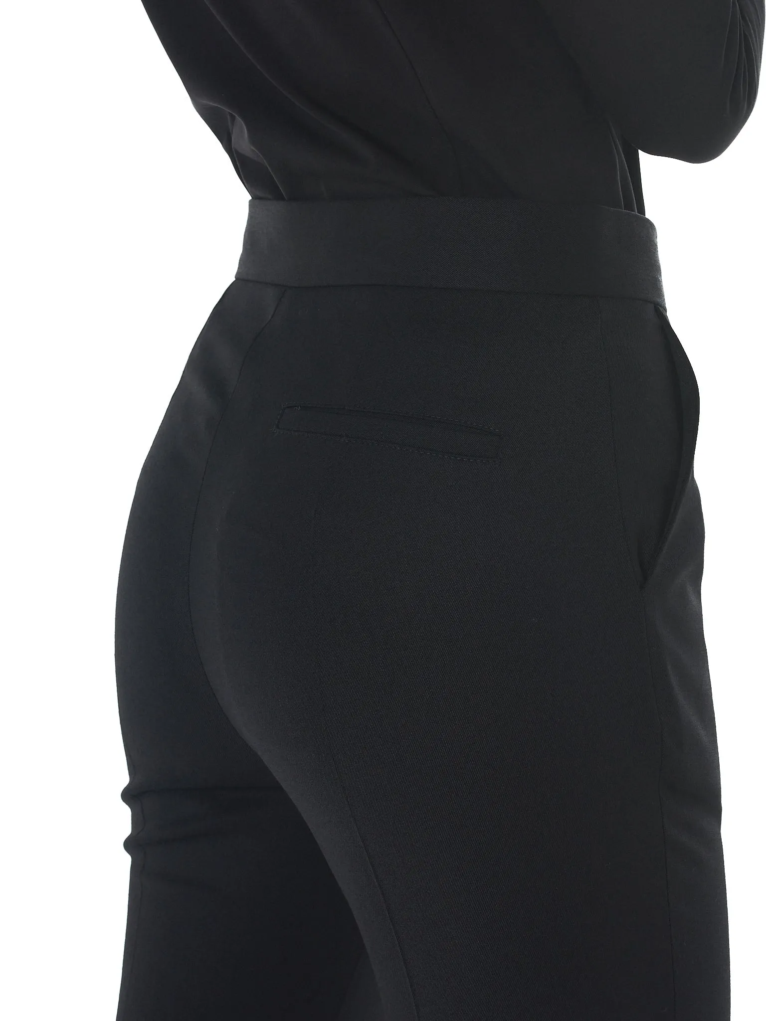 Cropped Slim Trousers (P007-LSW-BLACK) sold by lorenzo product image thumbnail 5