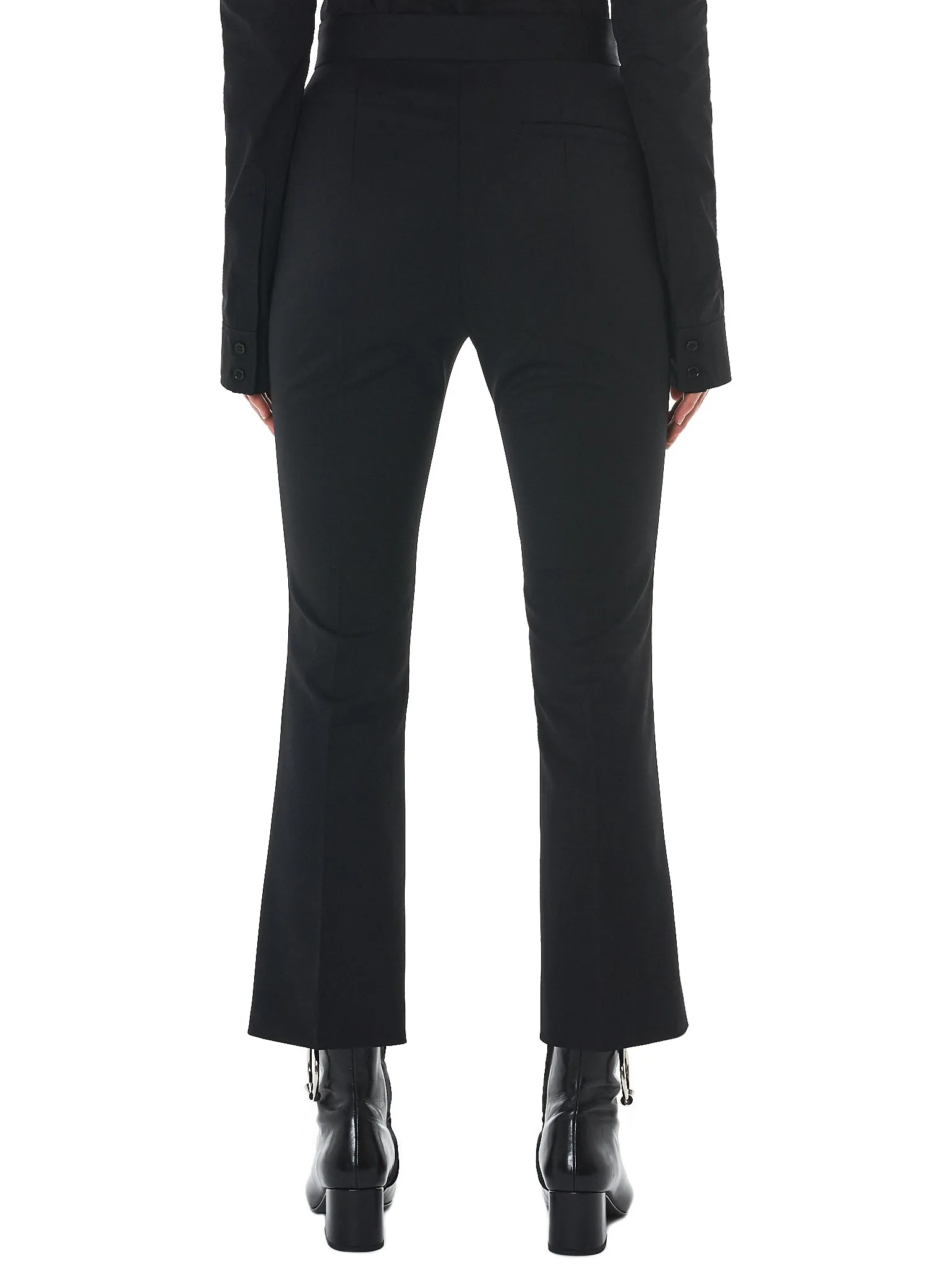 Cropped Slim Trousers (P007-LSW-BLACK) sold by lorenzo product image thumbnail 3