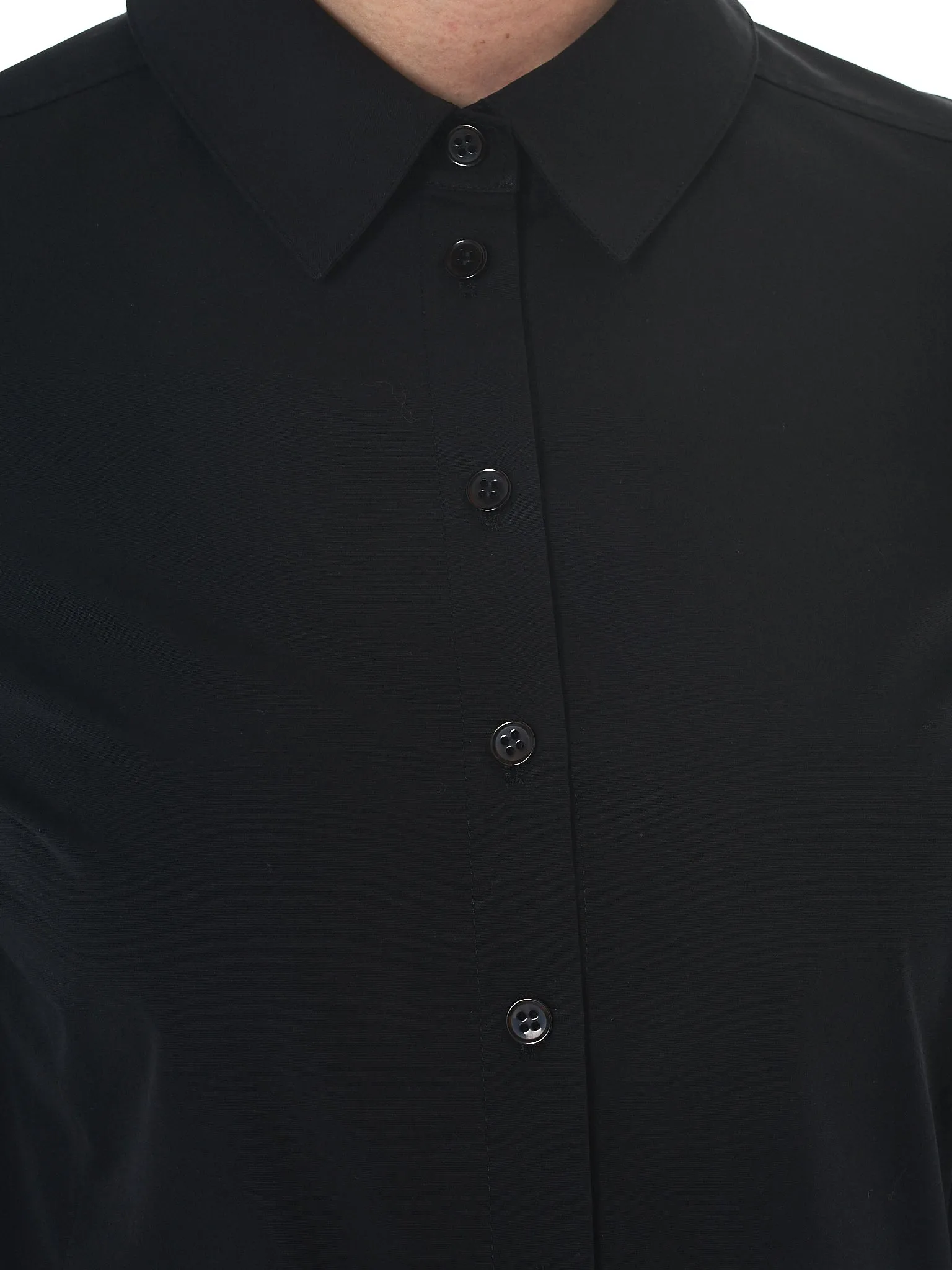 Slim Shirt (T009-P-BLACK) sold by lorenzo product image thumbnail 5