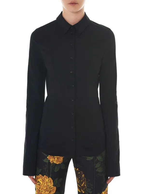 Slim Shirt (T009-P-BLACK) made by lorenzo