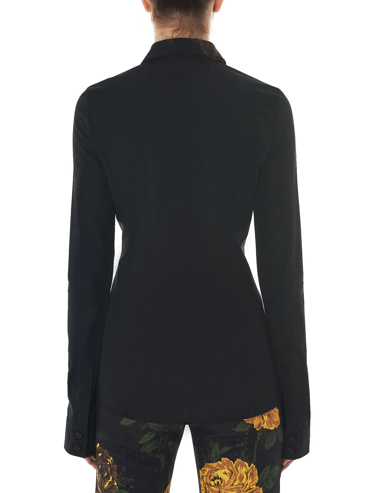 Slim Shirt (T009-P-BLACK) sold by lorenzo product image thumbnail 3