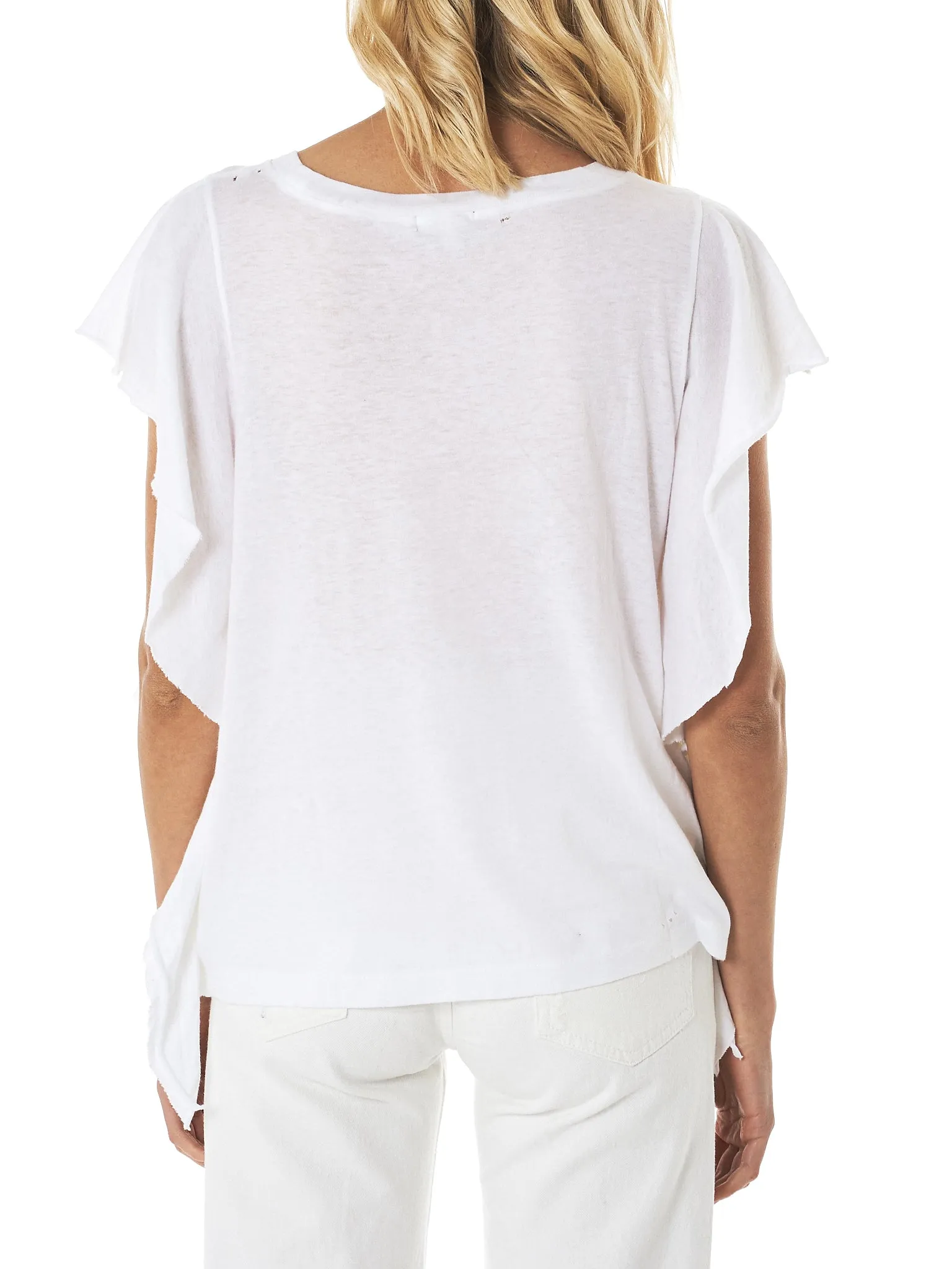 Raw Trim Flutter Tee (R13W3624-04-WHITE) sold by lorenzo product image thumbnail 3