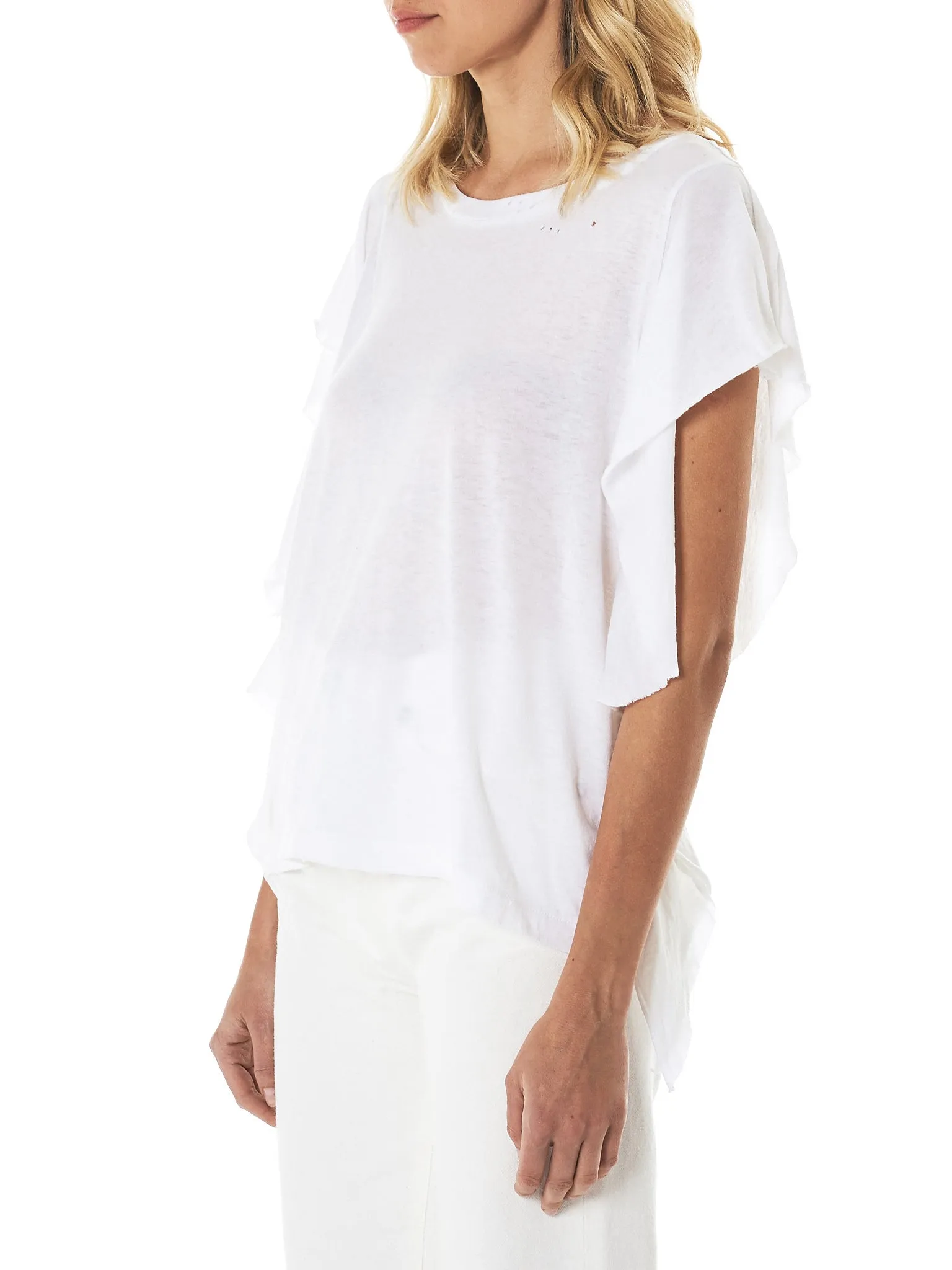 Raw Trim Flutter Tee (R13W3624-04-WHITE) sold by lorenzo product image thumbnail 2