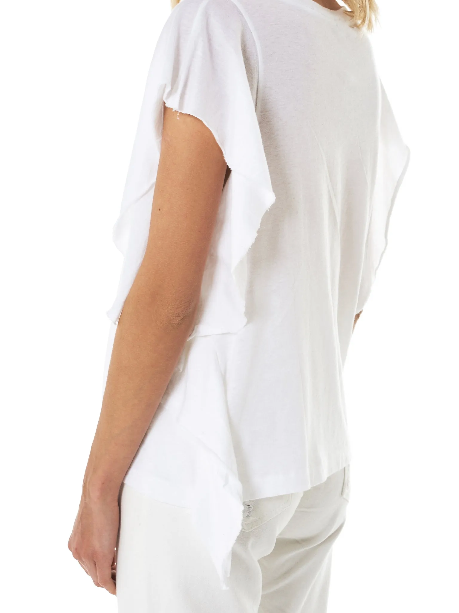 Raw Trim Flutter Tee (R13W3624-04-WHITE) sold by lorenzo product image thumbnail 4