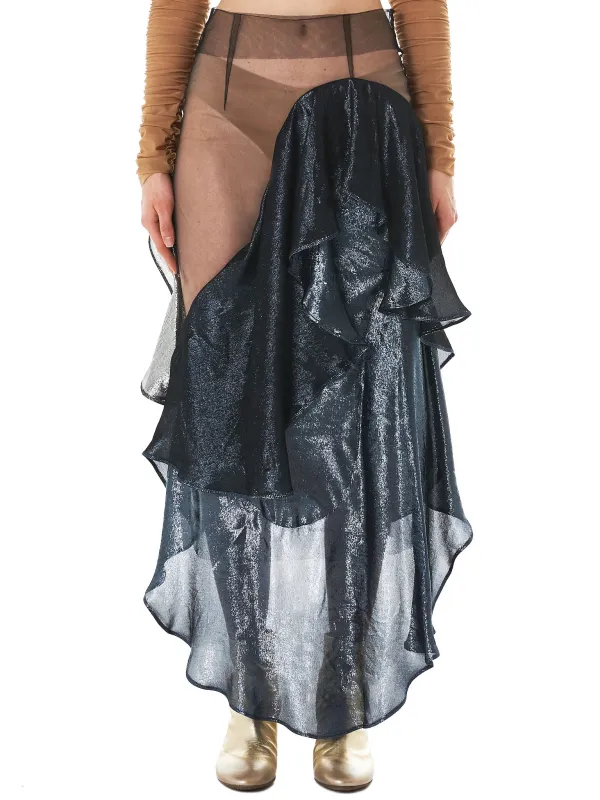 Drape Skirt (PK-SS18-DS-BLACK-BLUE) sold by lorenzo
