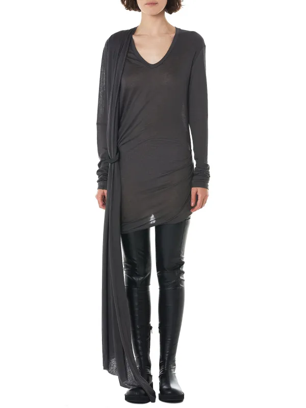 Caped Tencel Dress (GNS-TP135-D-GREY) sold by lorenzo