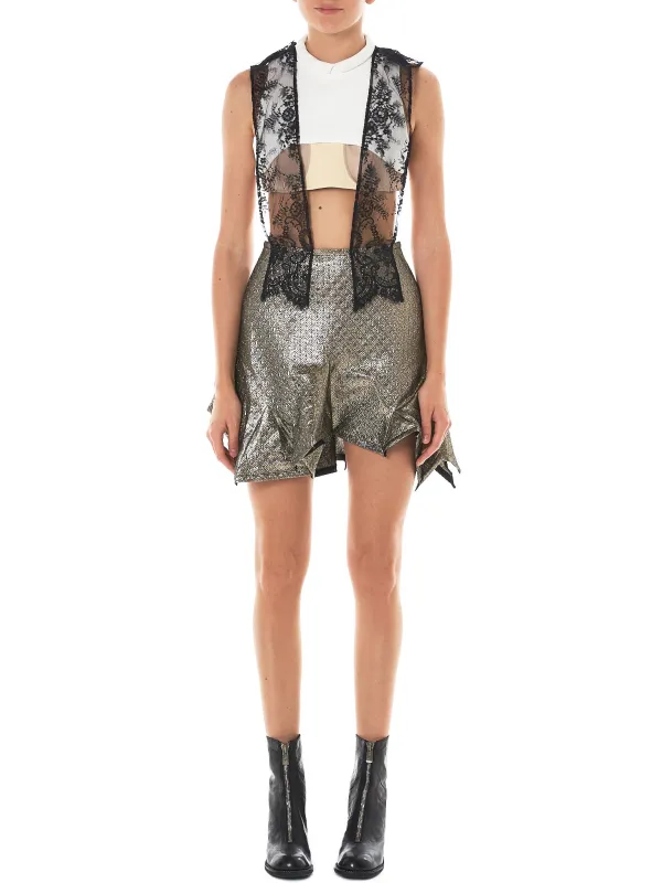 Wingtip Patterned Skirt (JFAW17D04-GOLD) sold by lorenzo