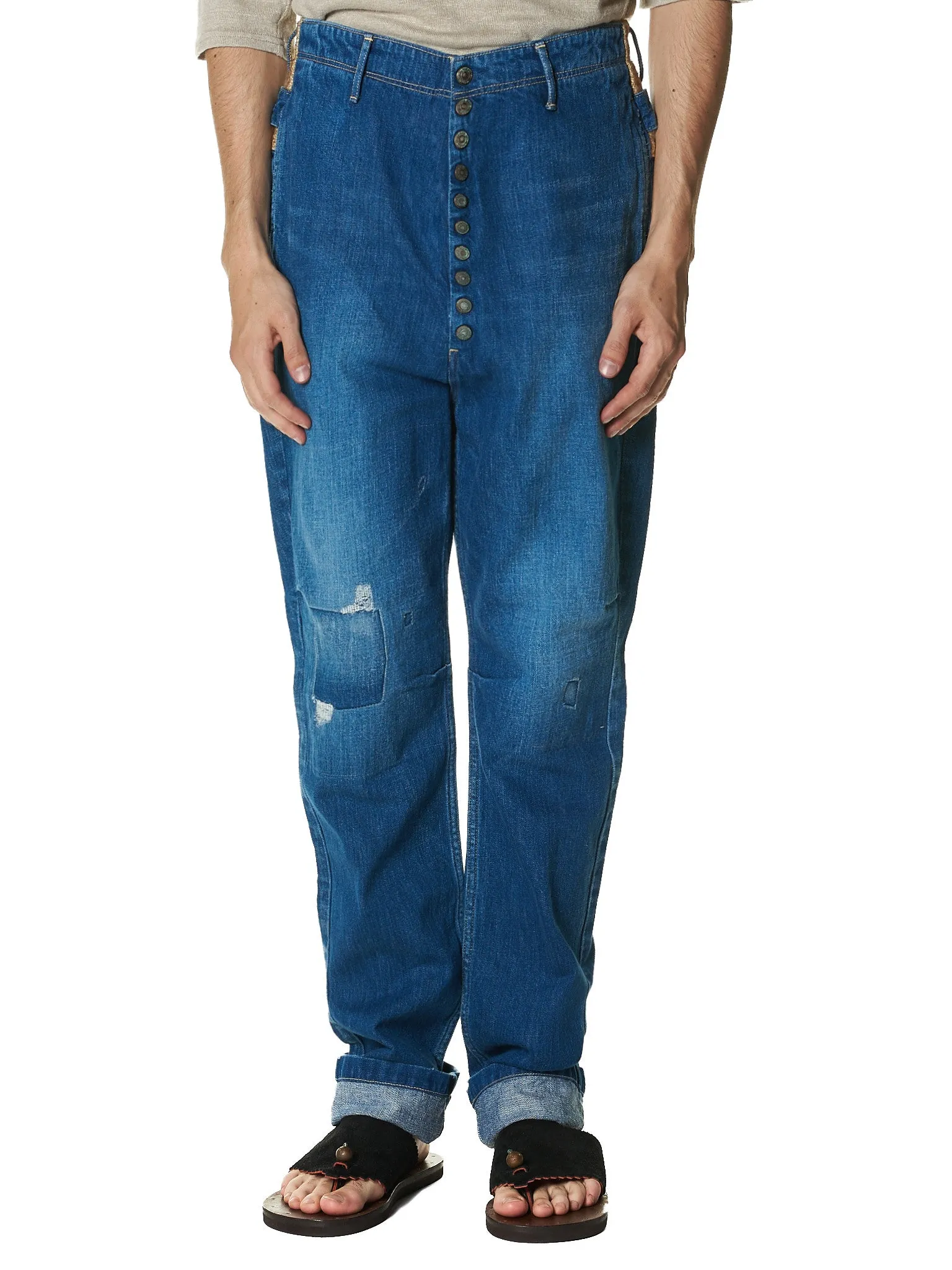 Buttoned Rise Denim Jeans (K1412LP54 INDIGO) sold by lorenzo