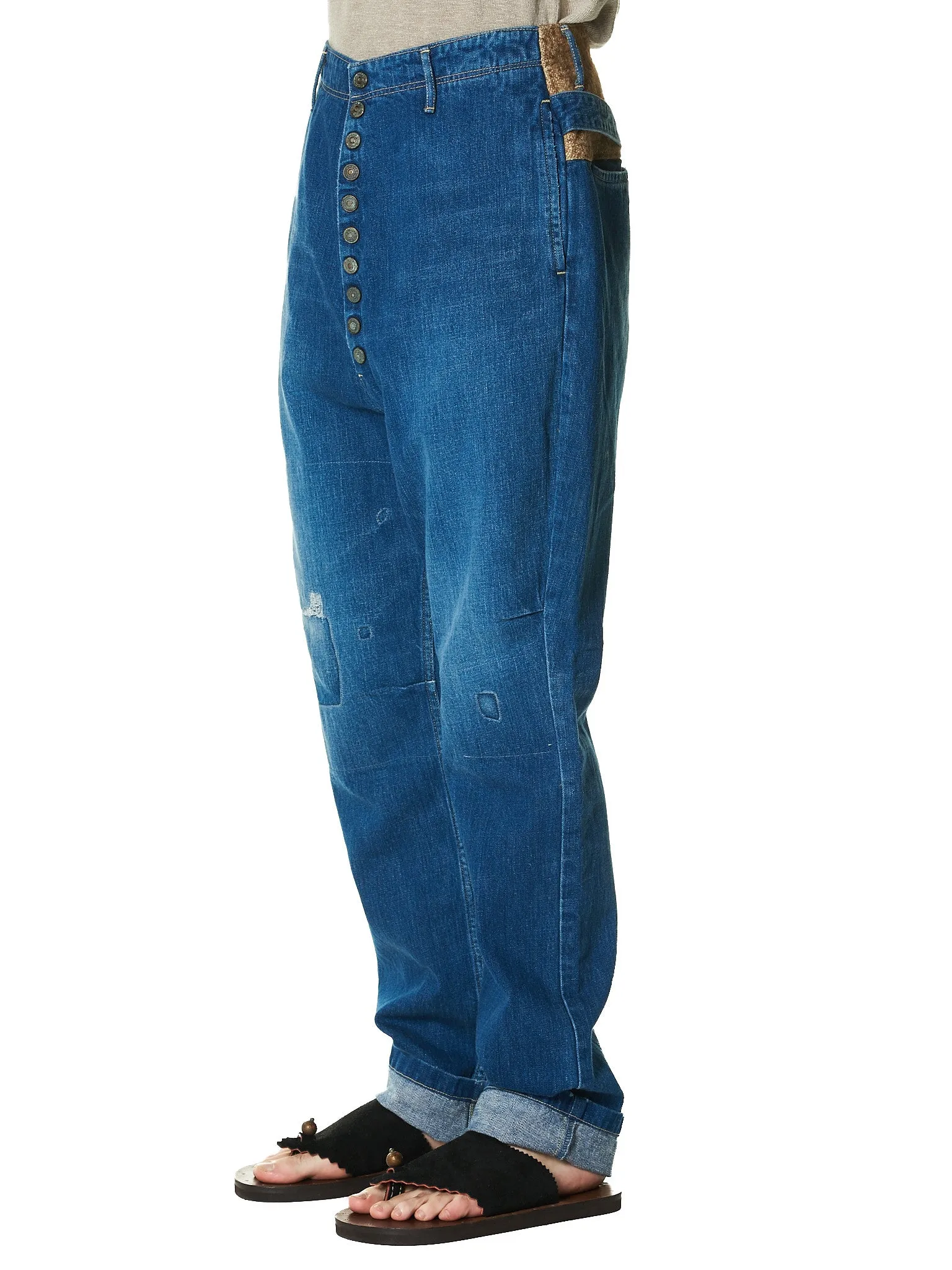 Buttoned Rise Denim Jeans (K1412LP54 INDIGO) sold by lorenzo product image thumbnail 2