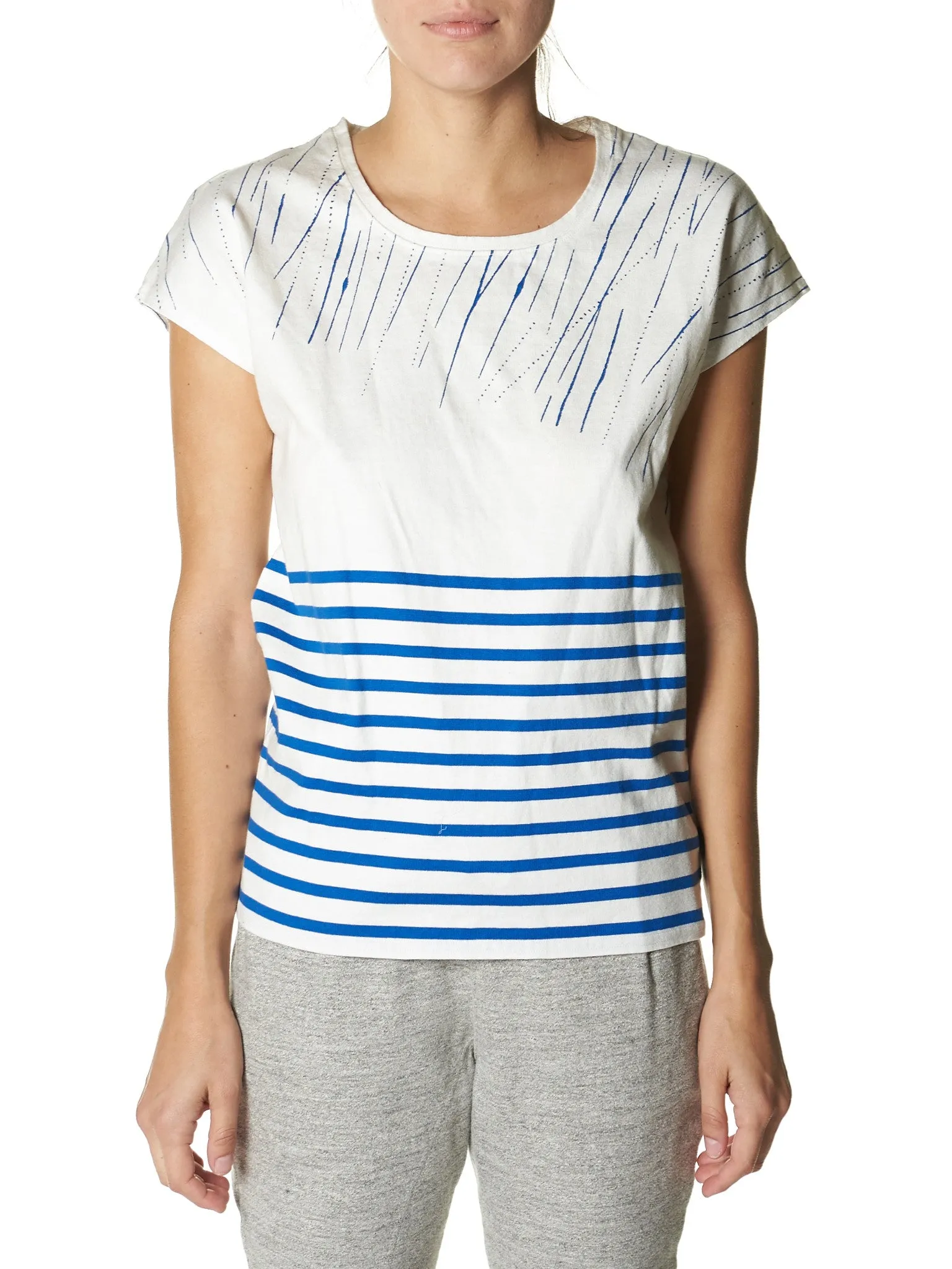 Striped Tee (K1505SC103 WHITE) sold by lorenzo