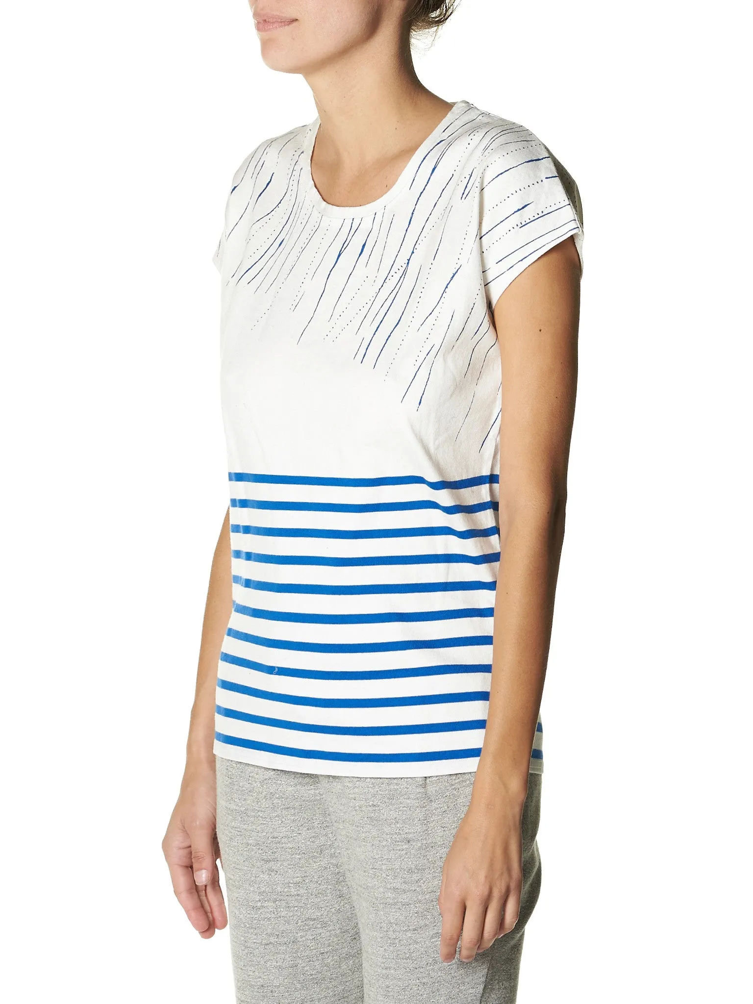 Striped Tee (K1505SC103 WHITE) sold by lorenzo product image thumbnail 2