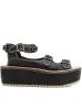 Strappy Platform Sandal (KLS-1601 BLACK) sold by lorenzo