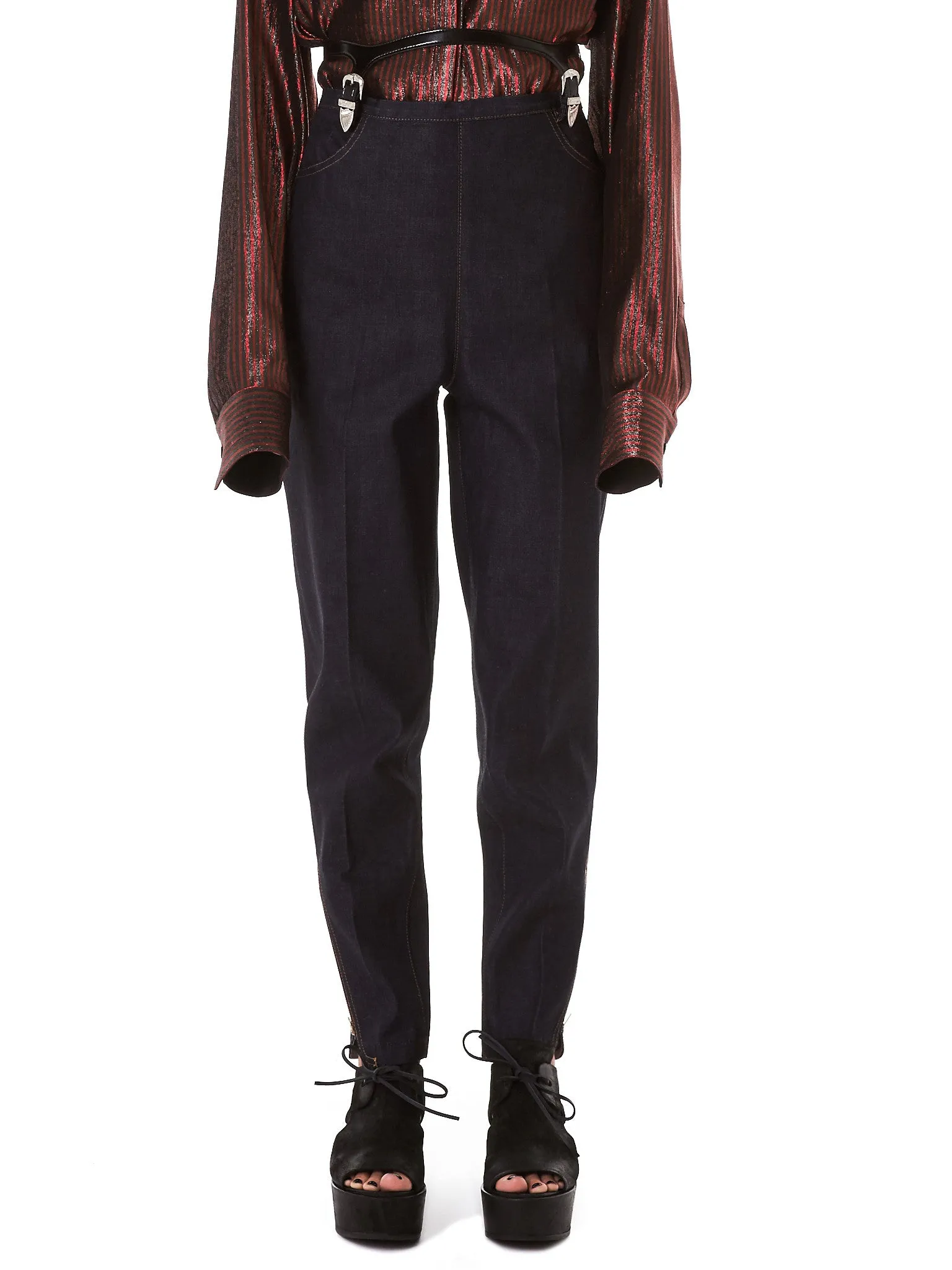 Suspended Belt Denim Jeans (TA71-FF072-NAVY) sold by lorenzo