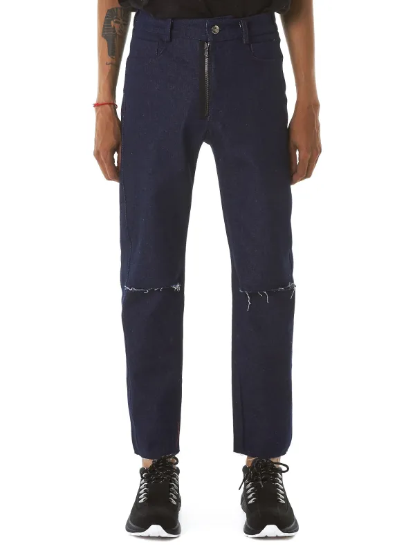 Distressed Denim Jeans (PAN33-DARKBLUE) sold by lorenzo