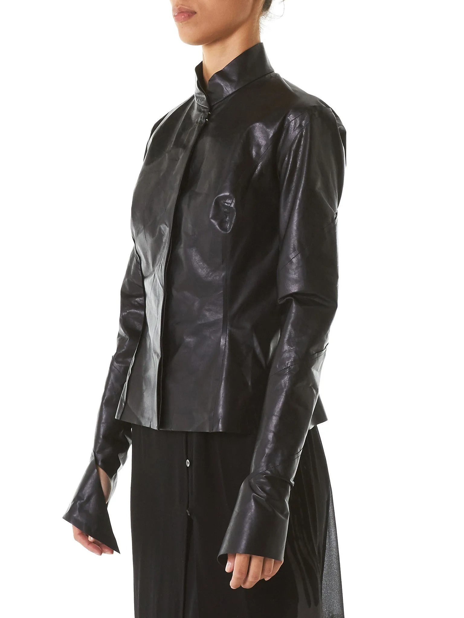 Polished Leather Jacket (JW170-NL-0-4-BLACK) sold by lorenzo product image thumbnail 2