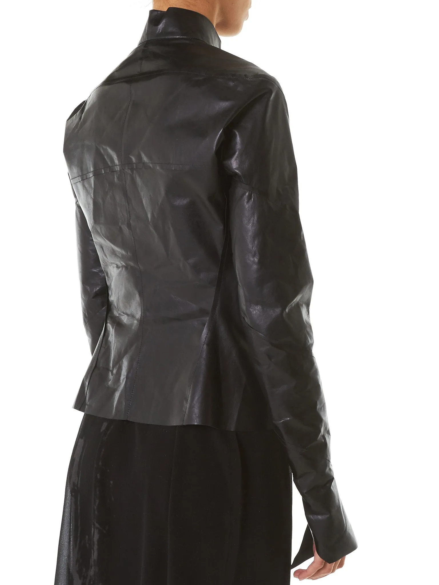 Polished Leather Jacket (JW170-NL-0-4-BLACK) sold by lorenzo product image thumbnail 4